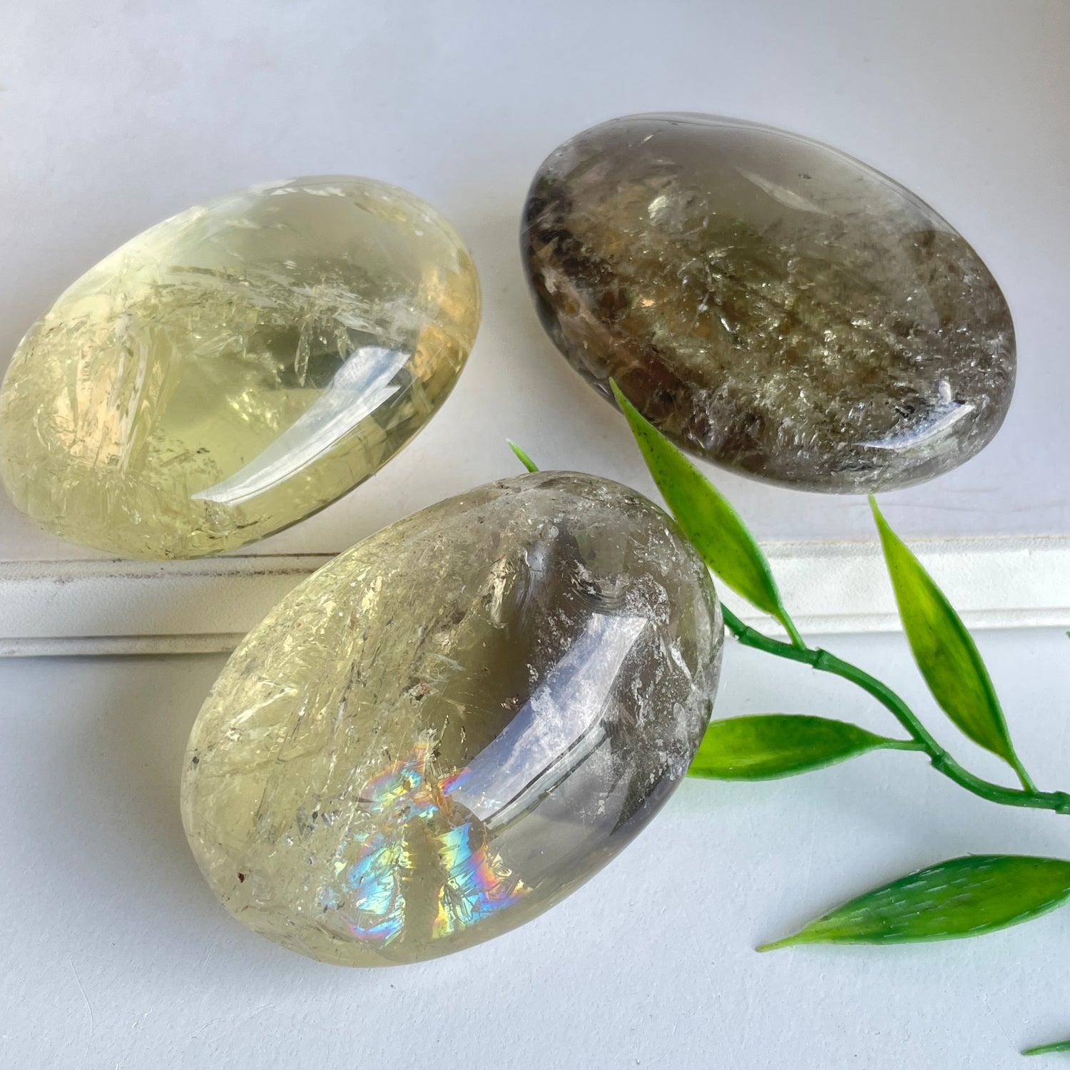 Smoky Citrine Palmstone Lge