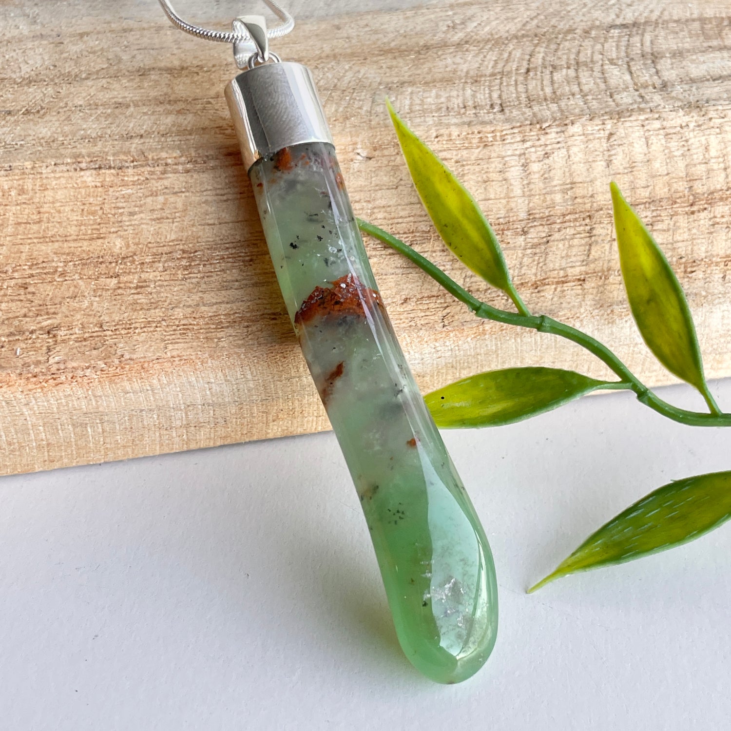 Chrysoprase Freeform Pendant