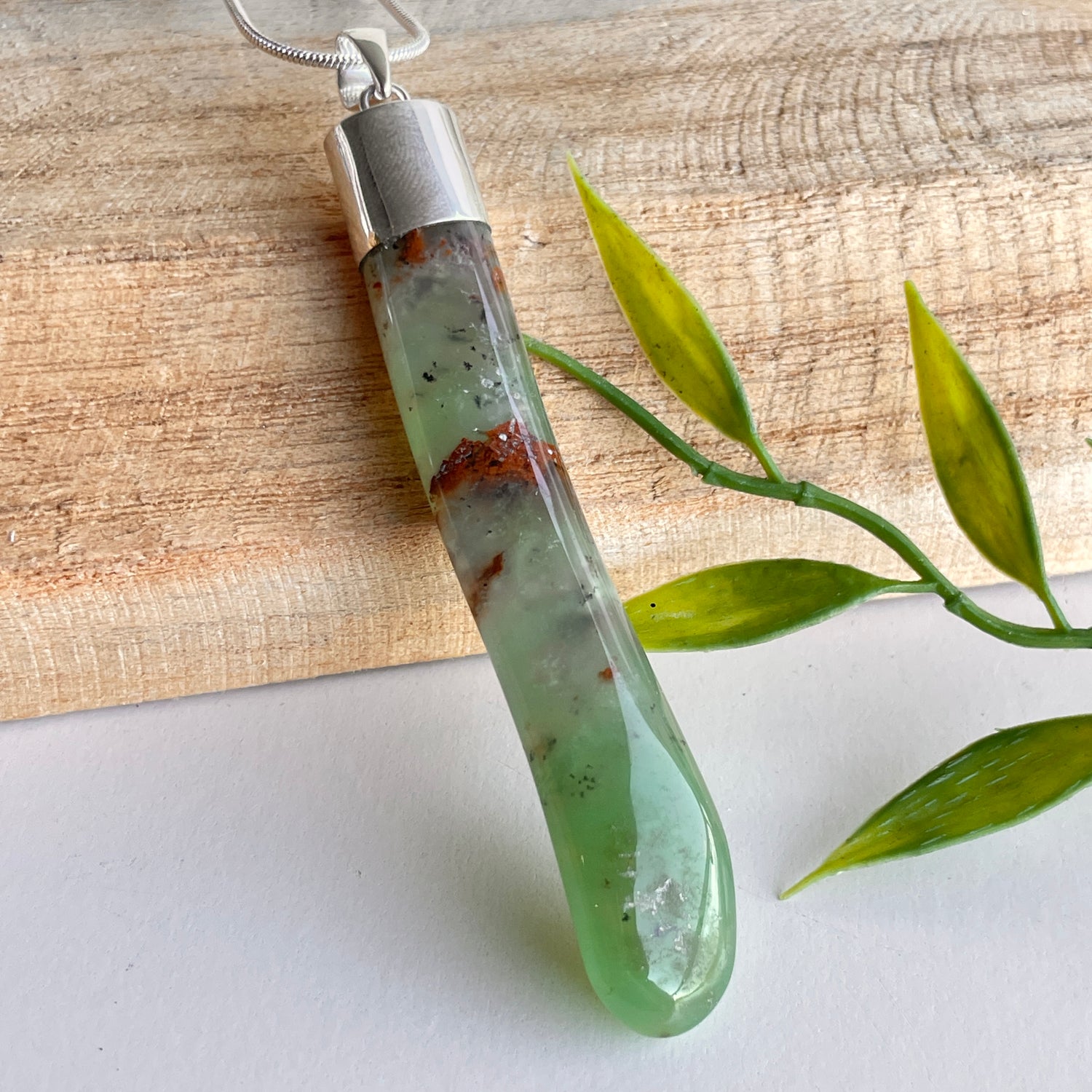 Chrysoprase Freeform Pendant