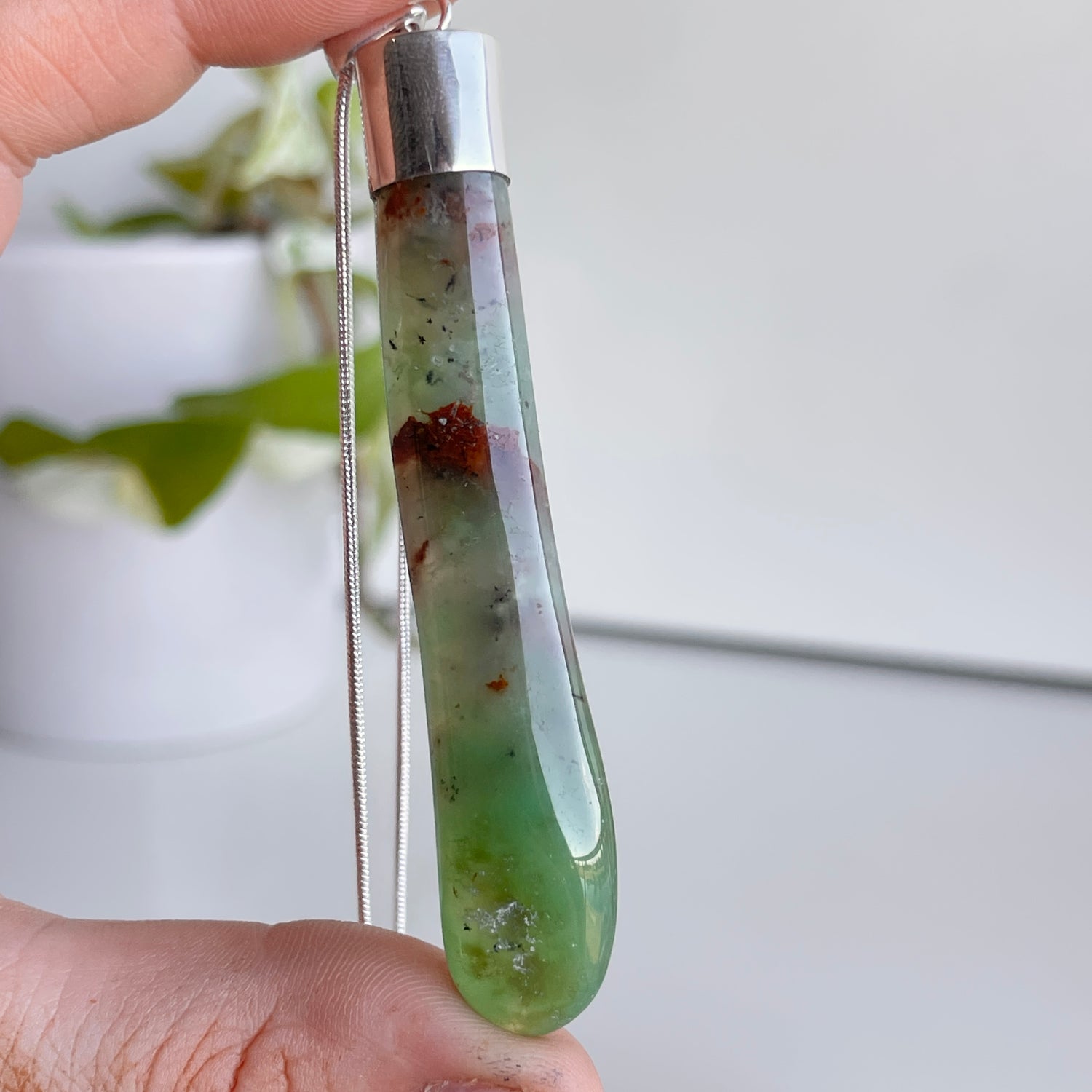 Chrysoprase Freeform Pendant