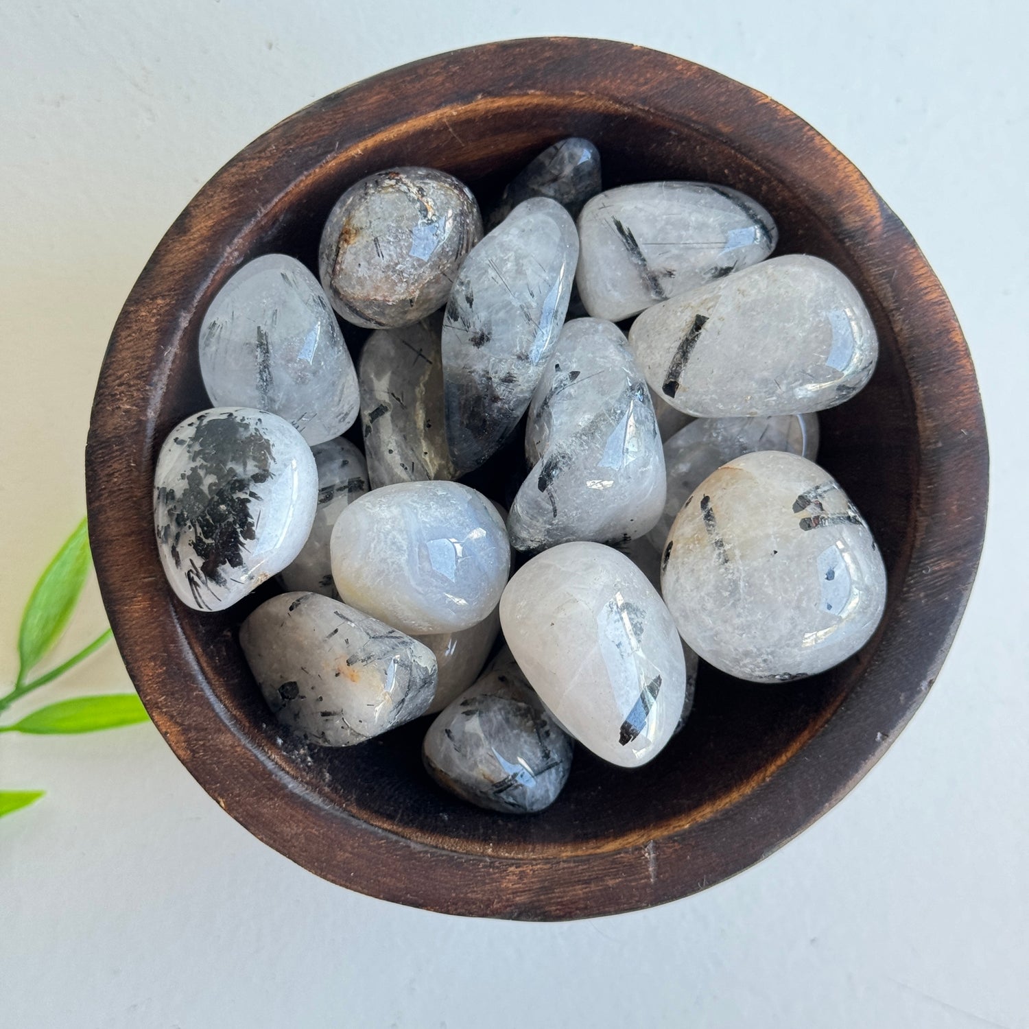 Tourmalinated Quartz Tumbled