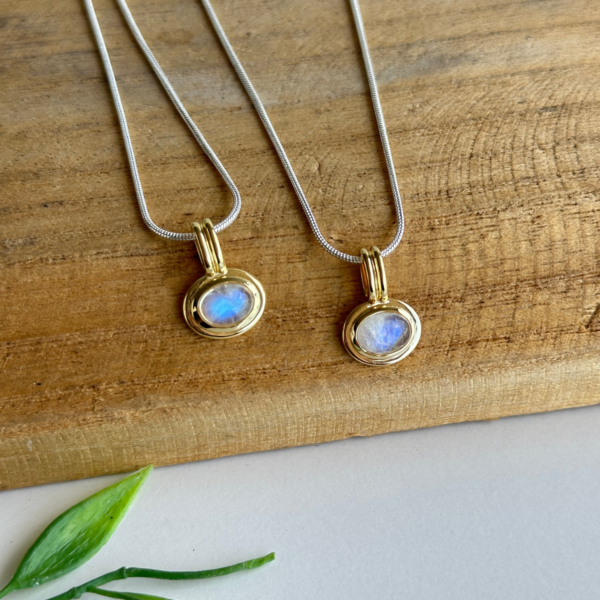 Gold Vermeil Moonstone Pendant