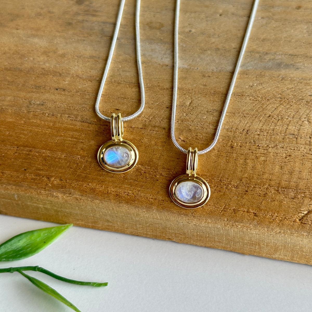 Gold Vermeil Moonstone Pendant