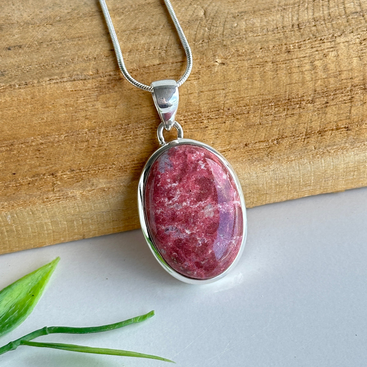 Thulite Oval Pendant
