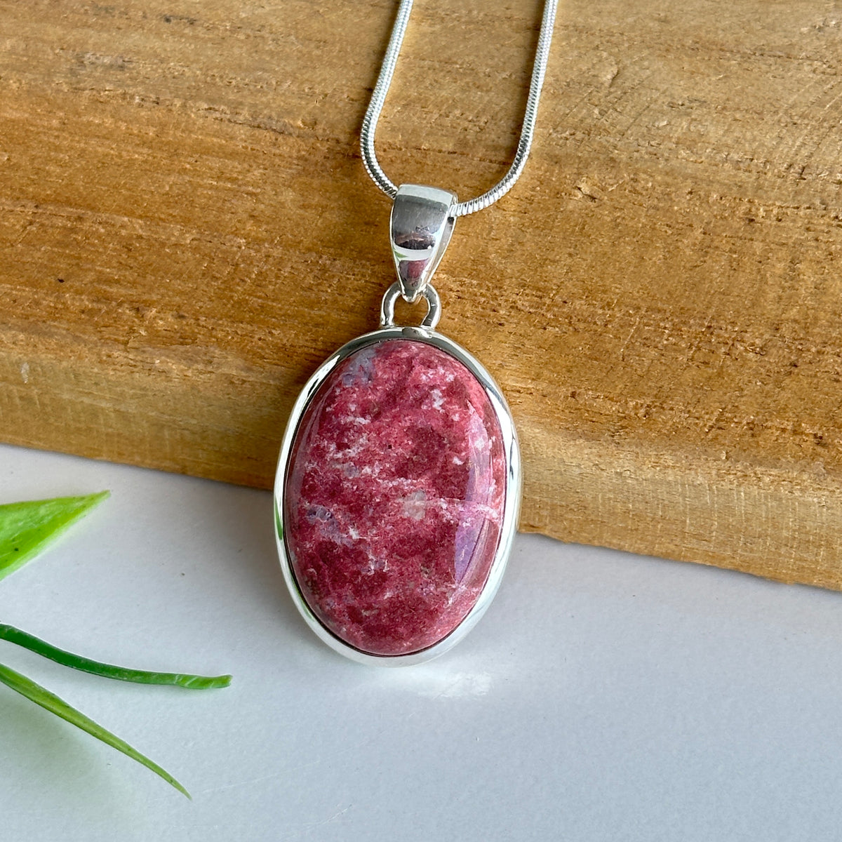Thulite Oval Pendant