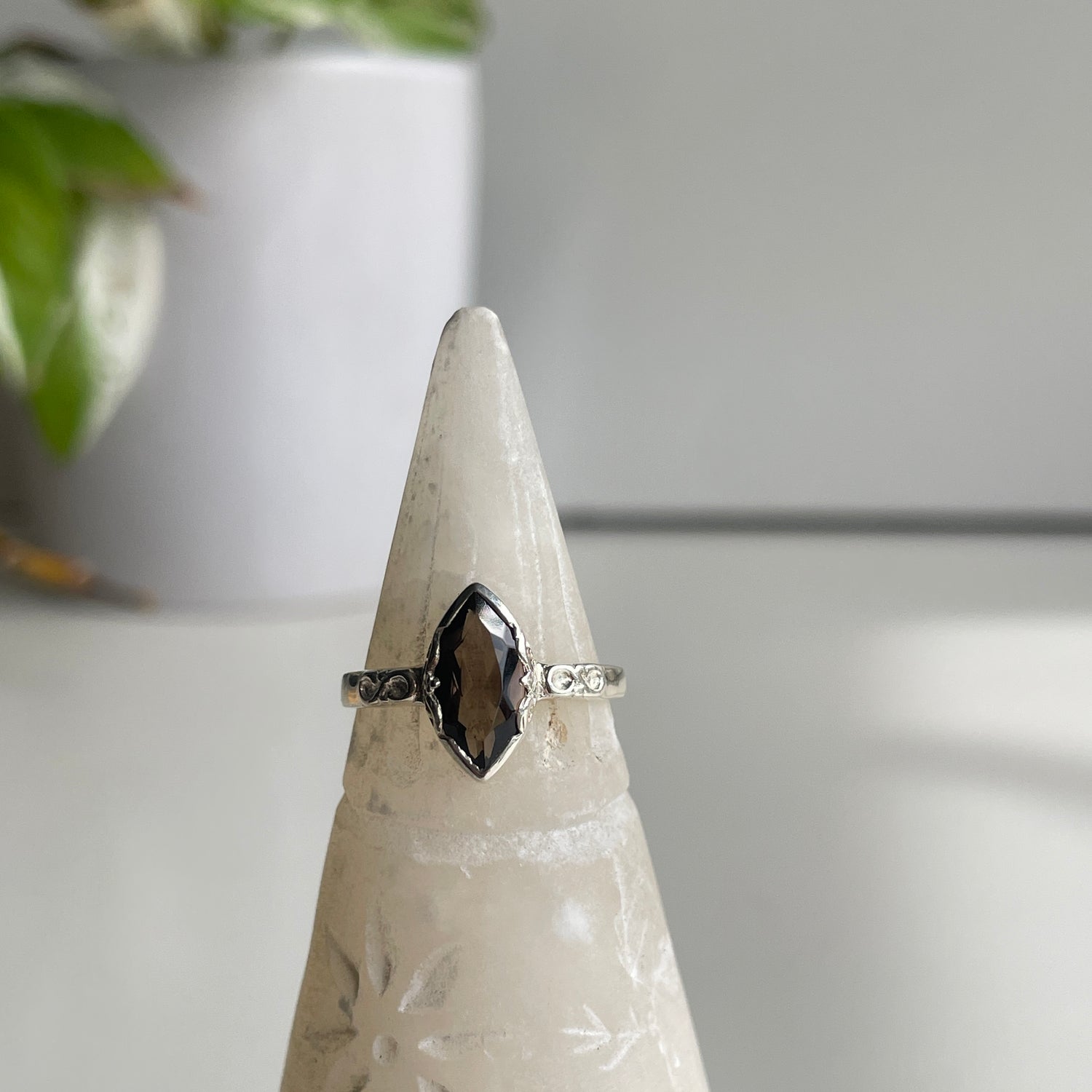 Smoky Quartz Marquise Ring