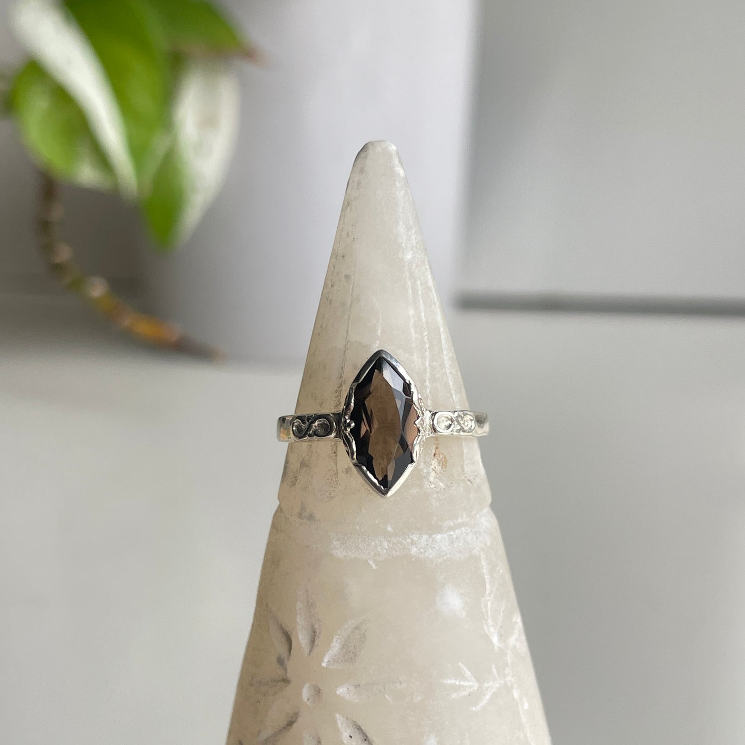 Smoky Quartz Marquise Ring