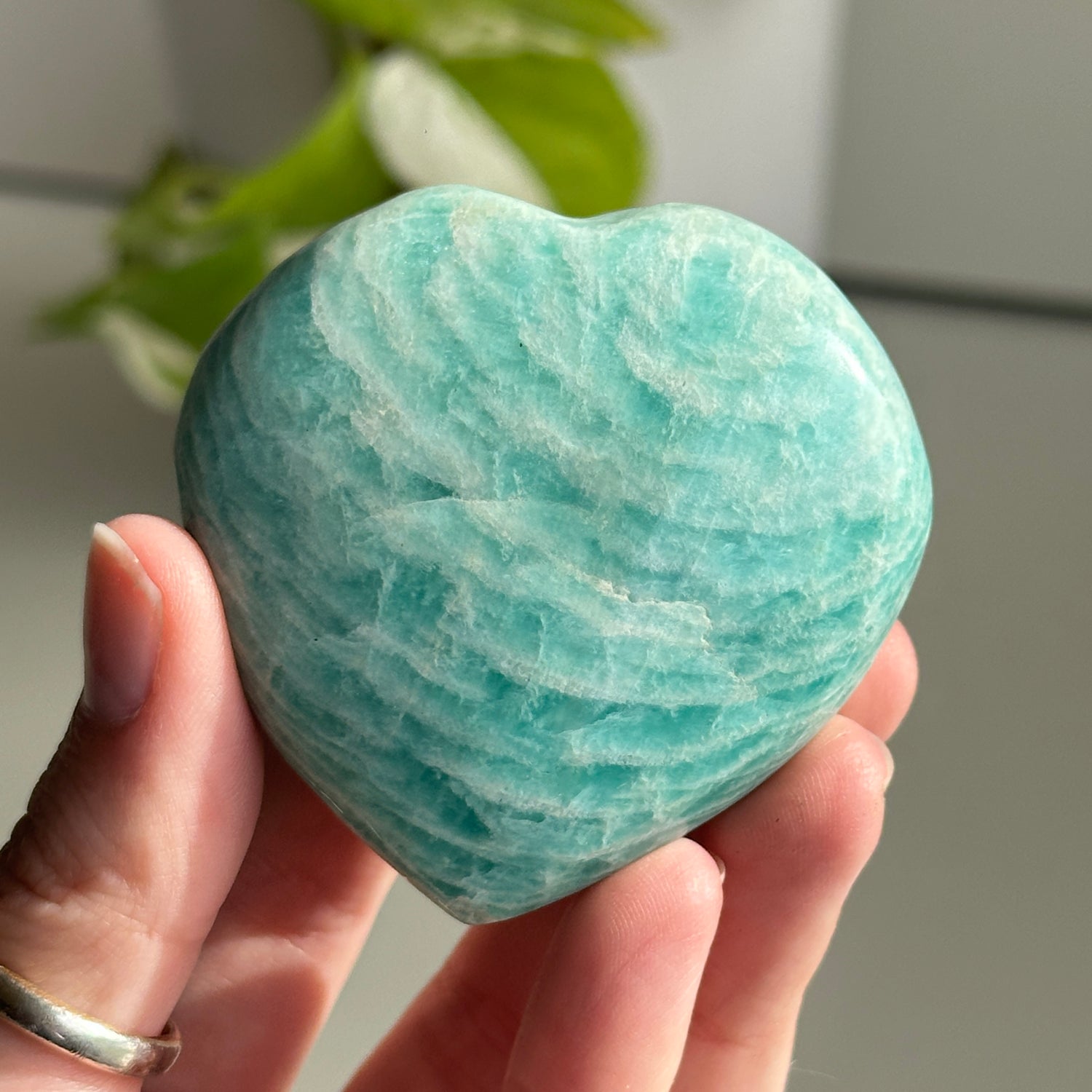 Amazonite Heart 5.6cm