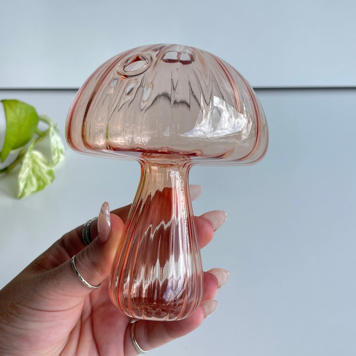 Myth Glass Mushroom Pink OD4921