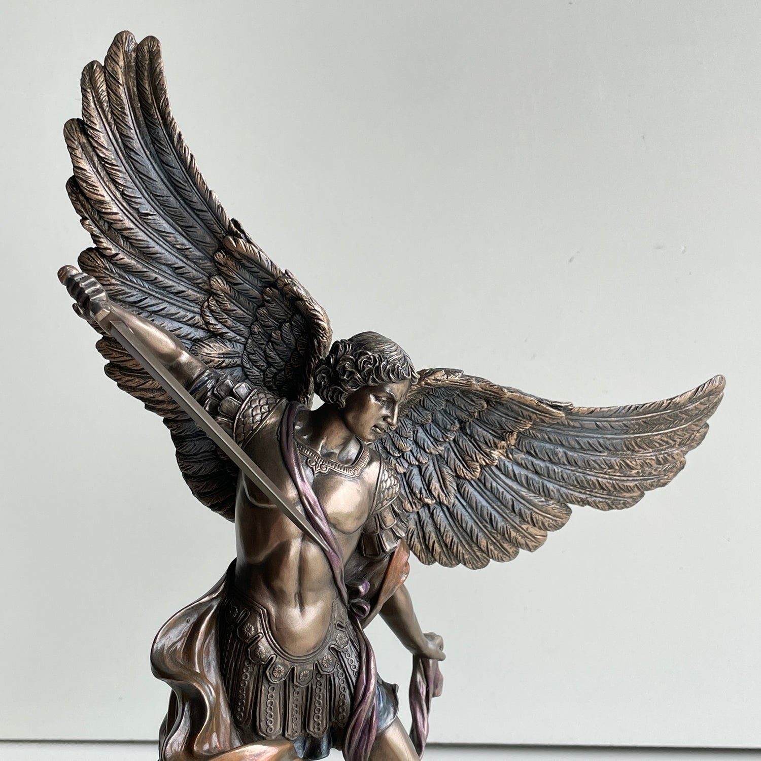 Archangel Michael Stepping On Demon Statue C575