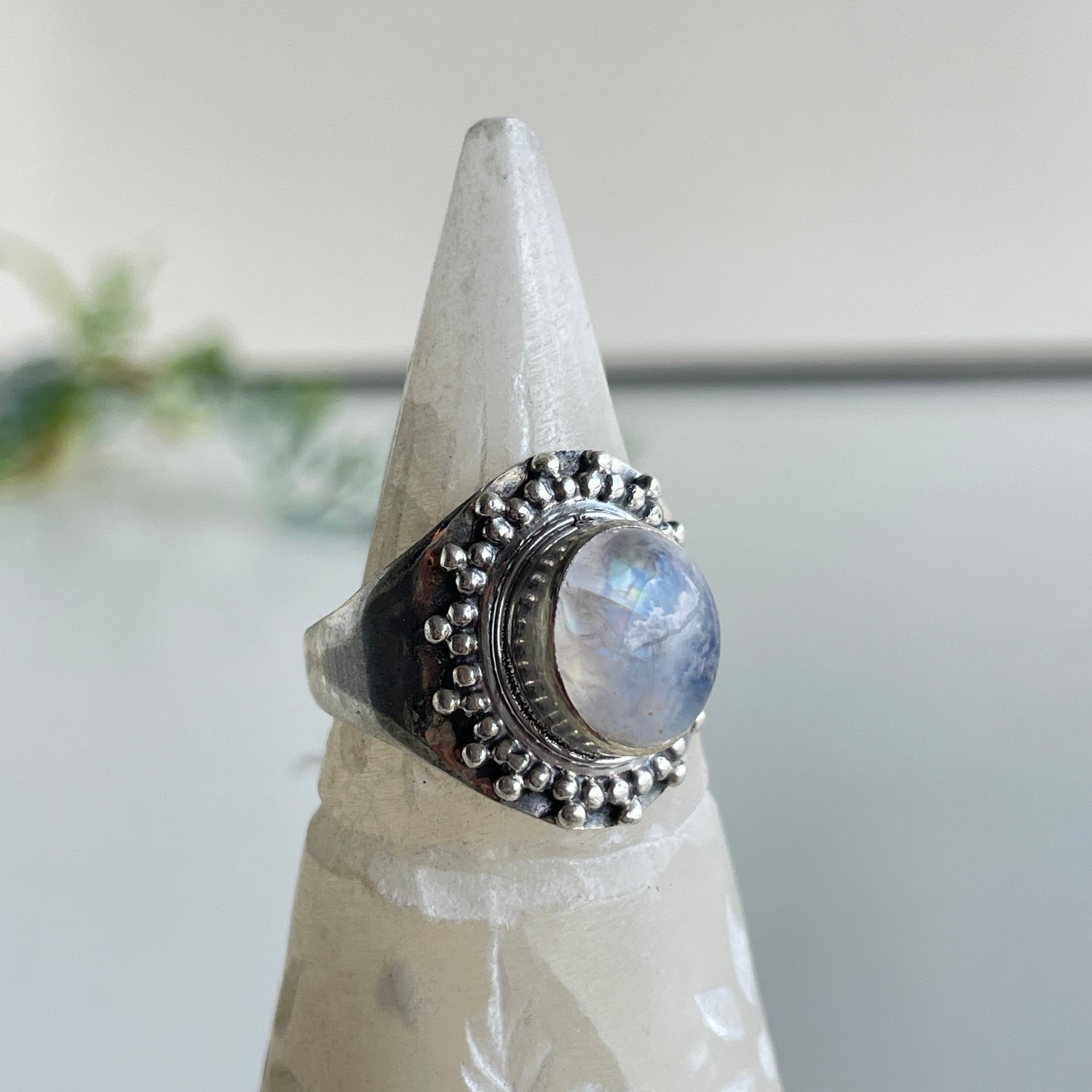Moonstone Oval Ring Sz7.5