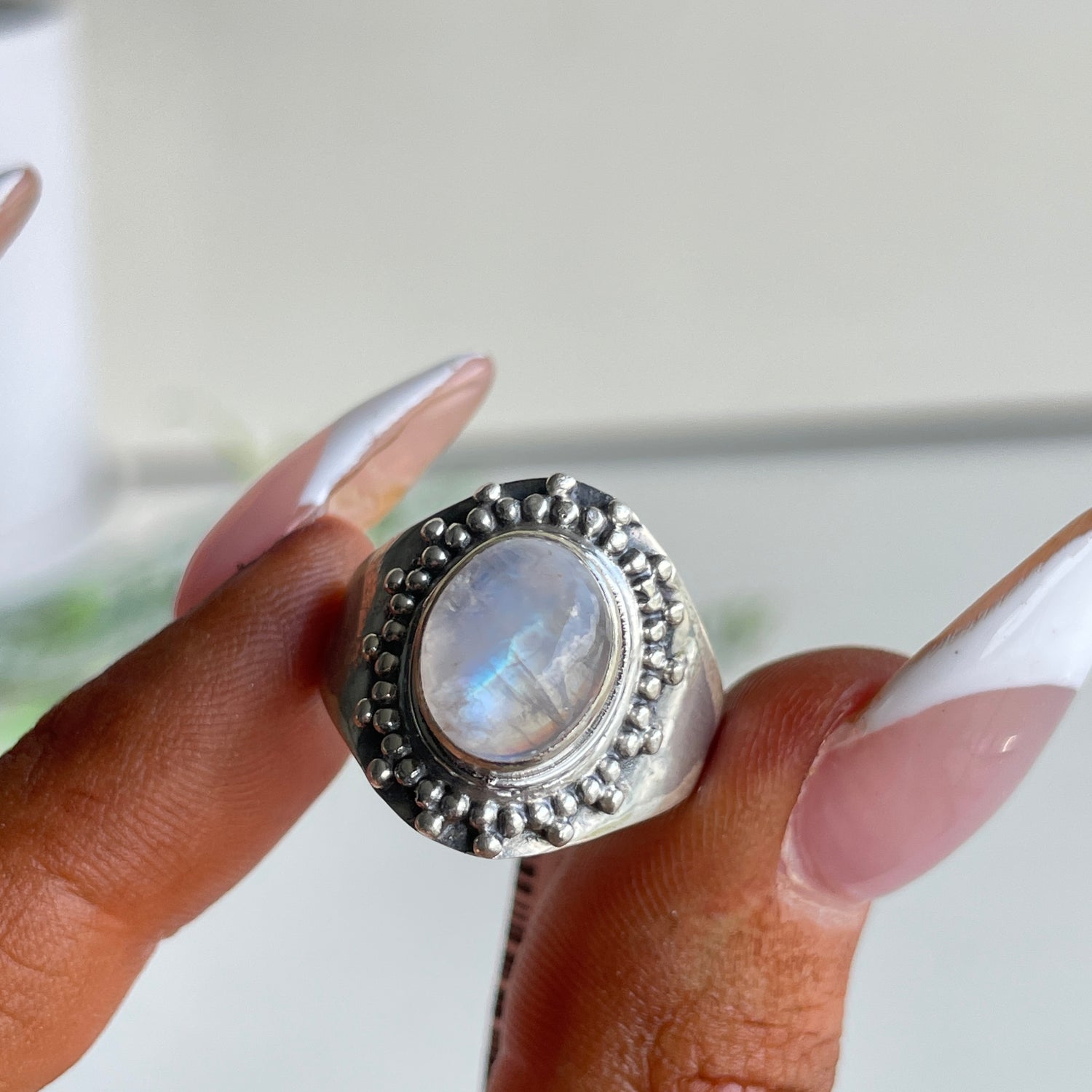 Moonstone Oval Ring Sz7.5