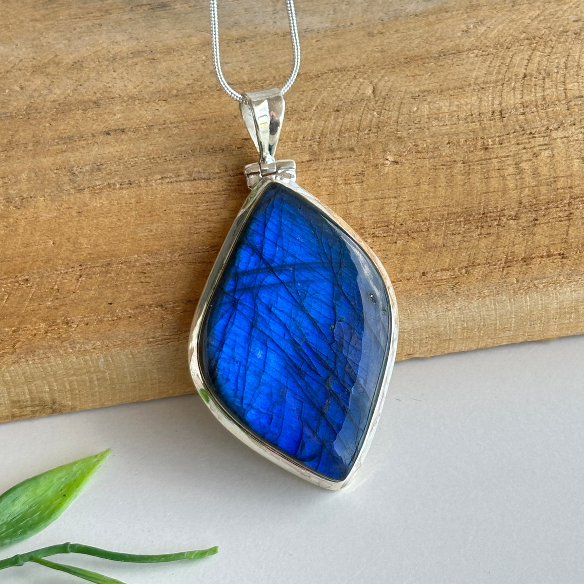 Labradorite Marquise Pendant