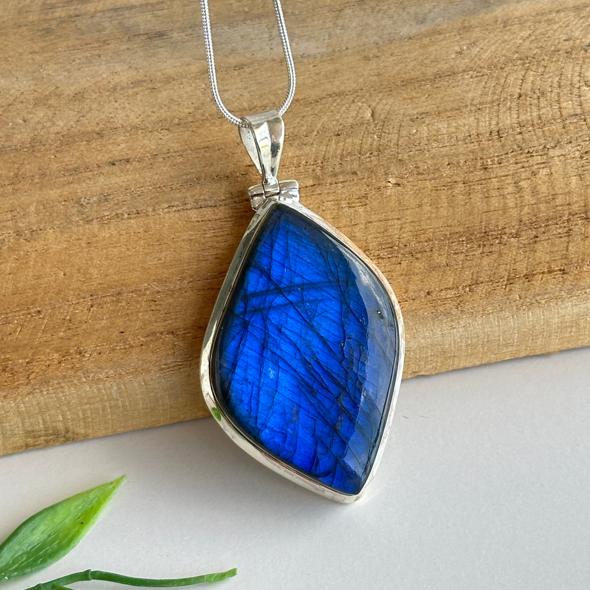 Labradorite Marquise Pendant