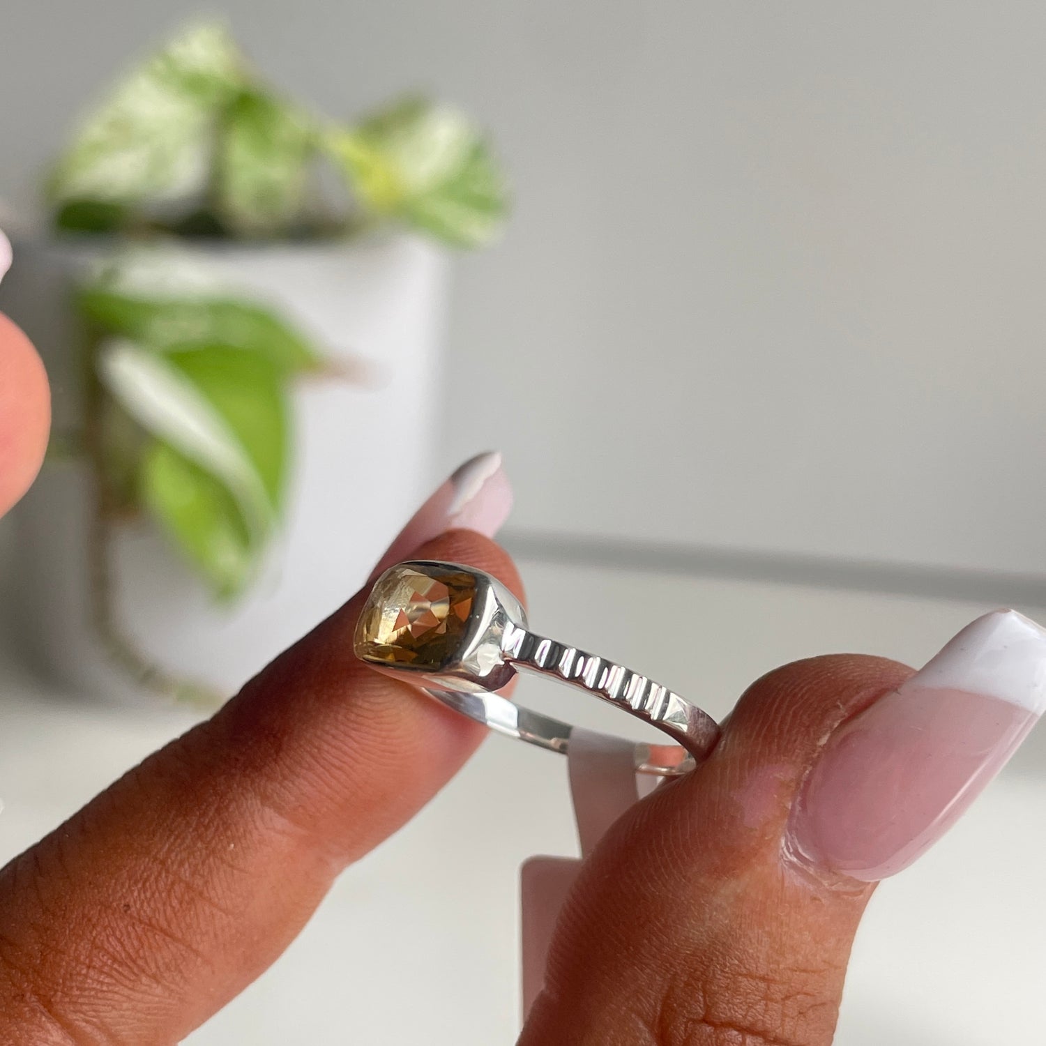 Citrine Rectangle Ring