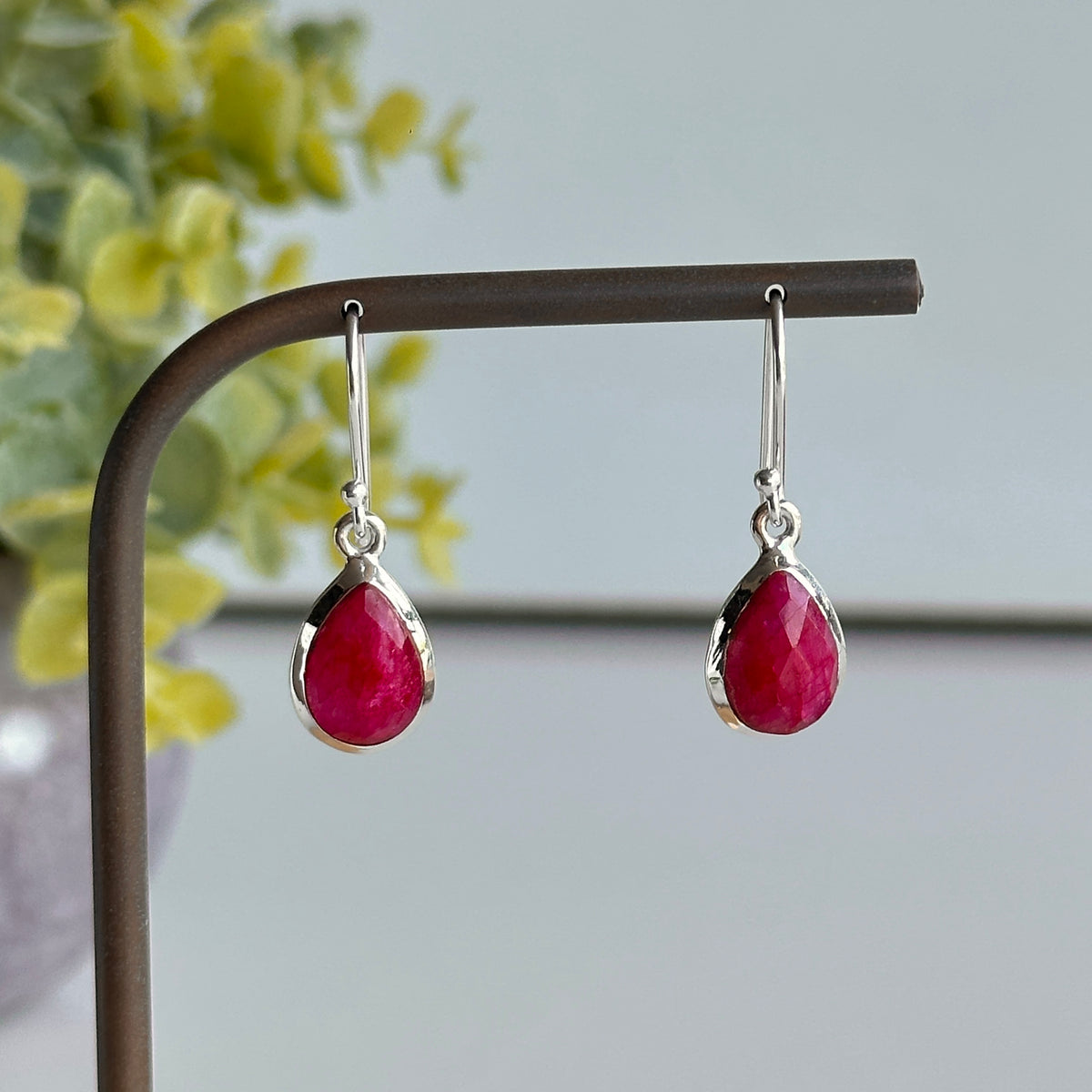 Ruby Teardrop Earrings