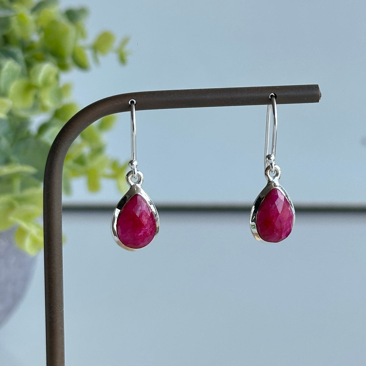 Ruby Teardrop Earrings