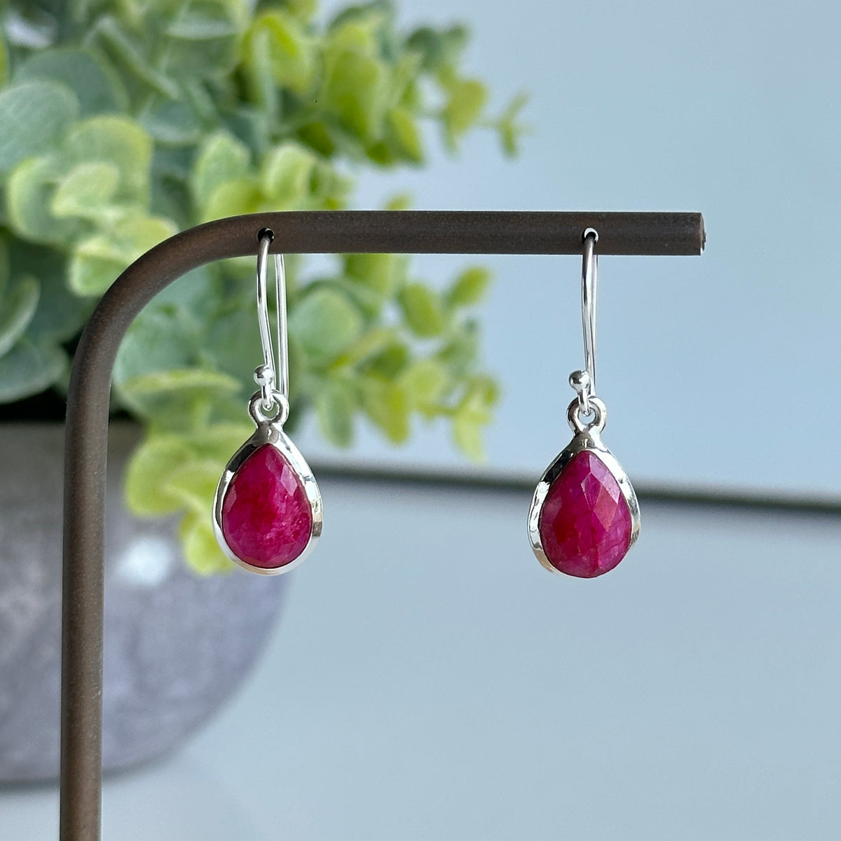 Ruby Teardrop Earrings