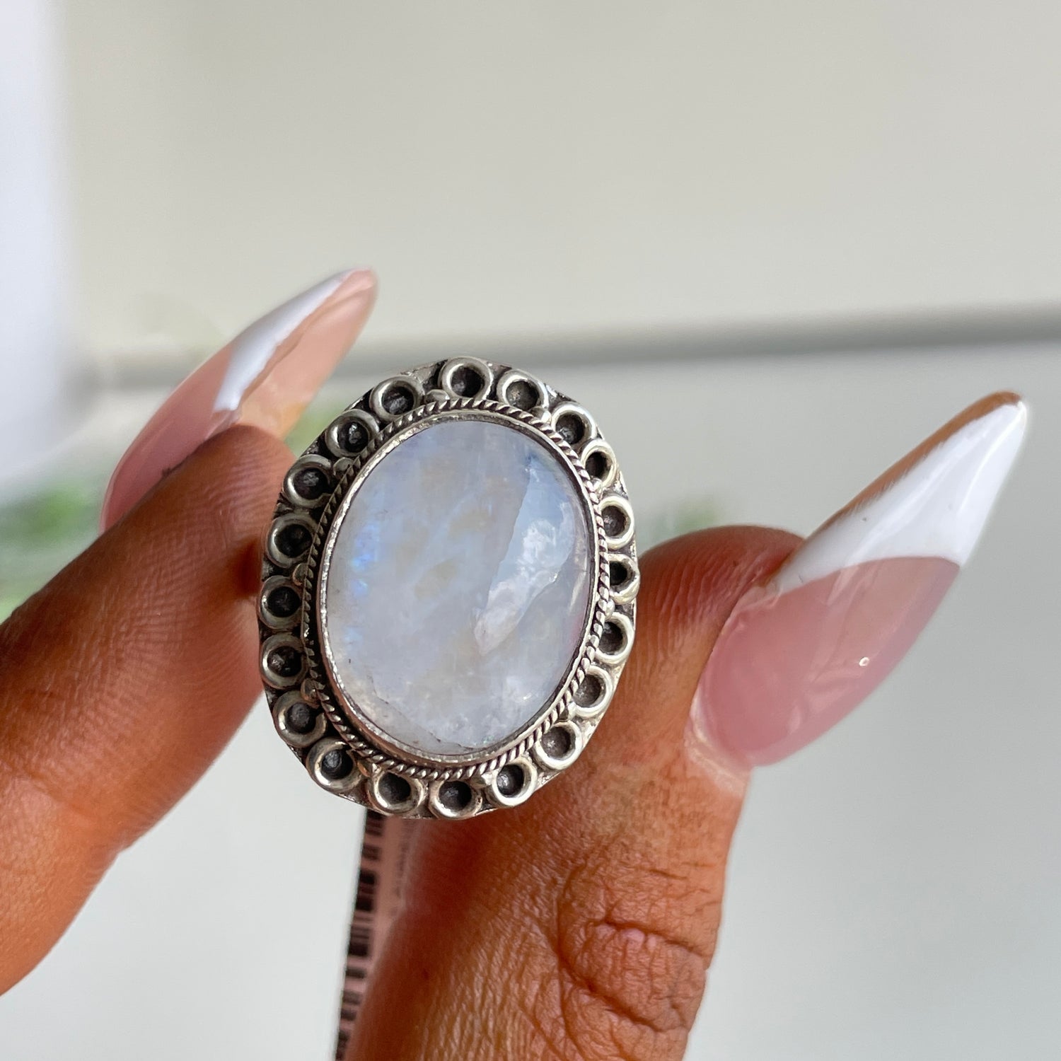 Moonstone Oval Ring Sz7