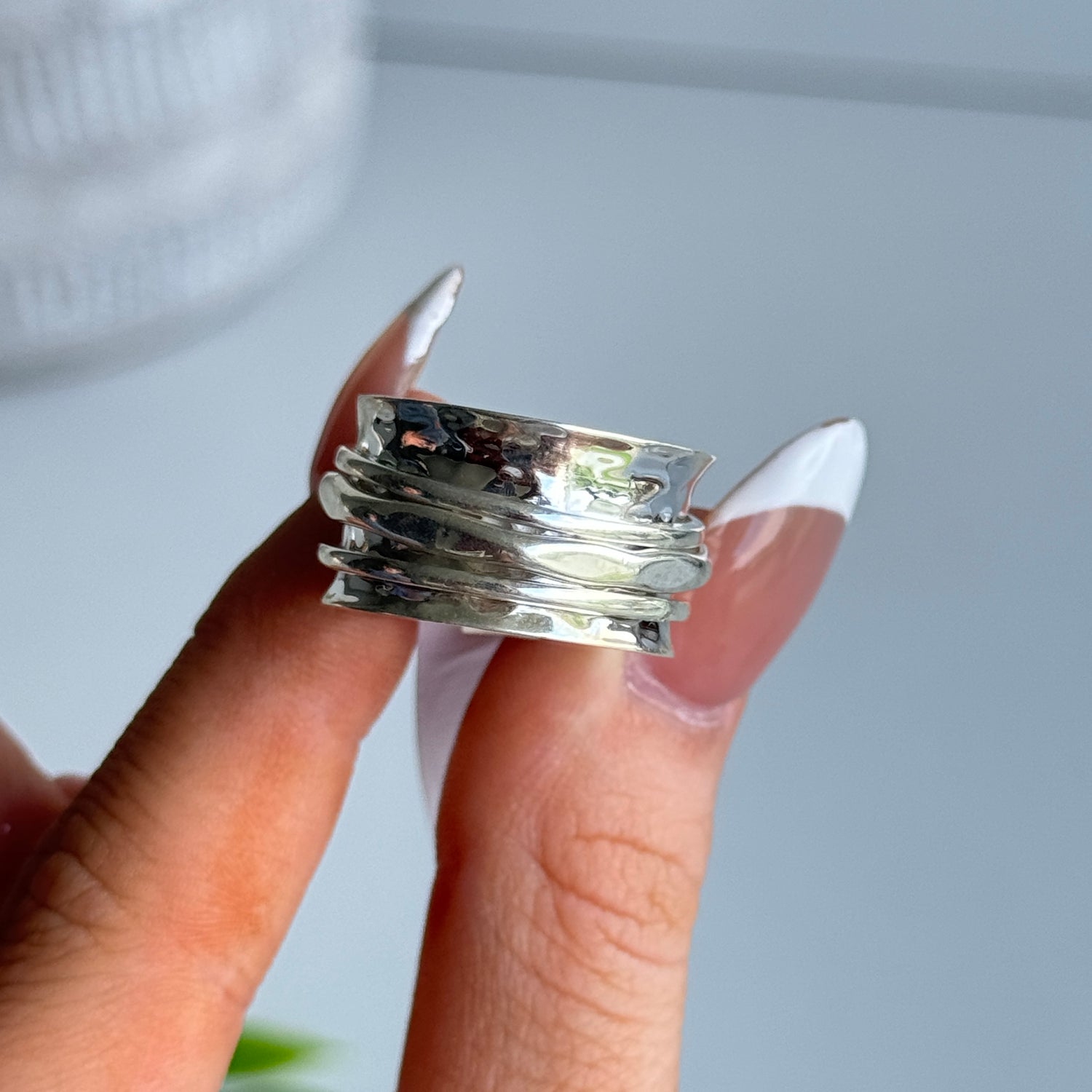 Silver Spinner Ring 3 Band 001