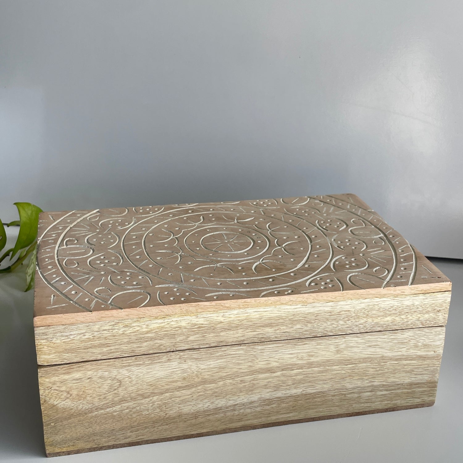 Carved Floral Wooden Box ST0083