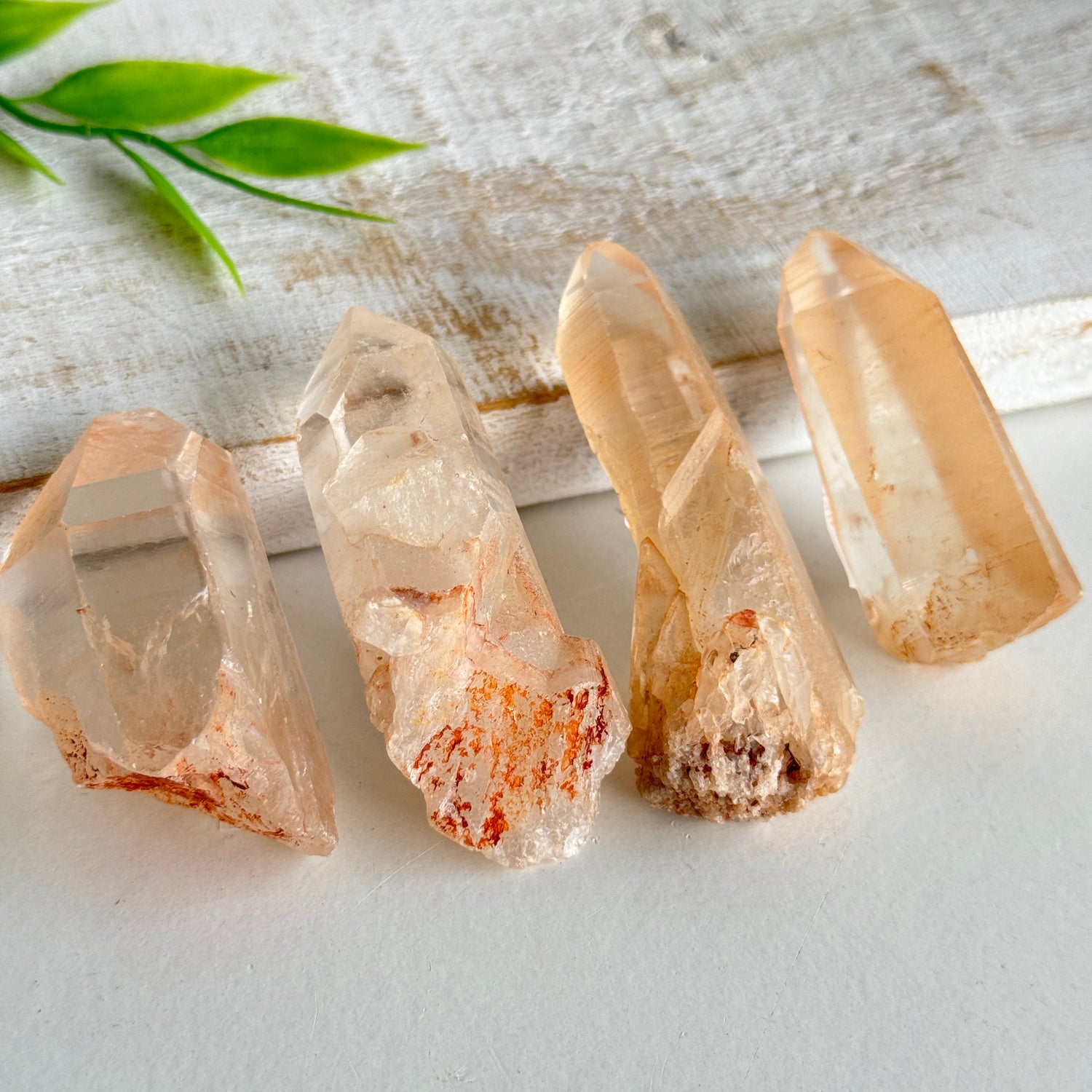 Tangerine Lemurian Quartz Points