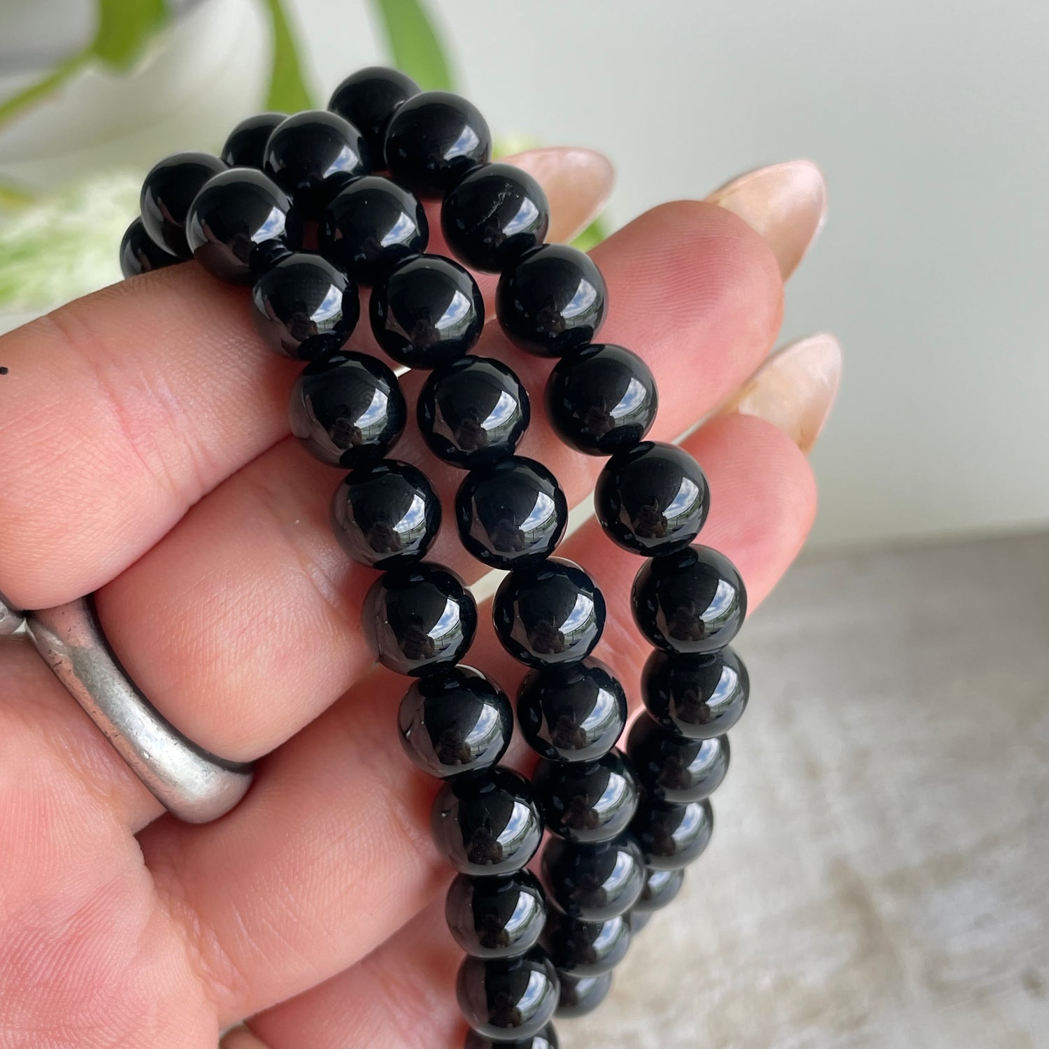 Black Onyx Beaded Bracelet