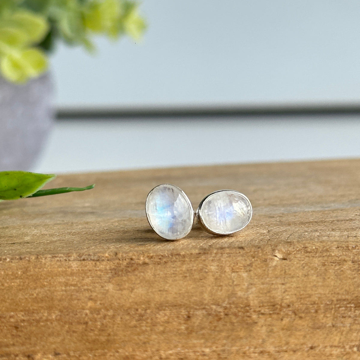 Moonstone Oval Earrings