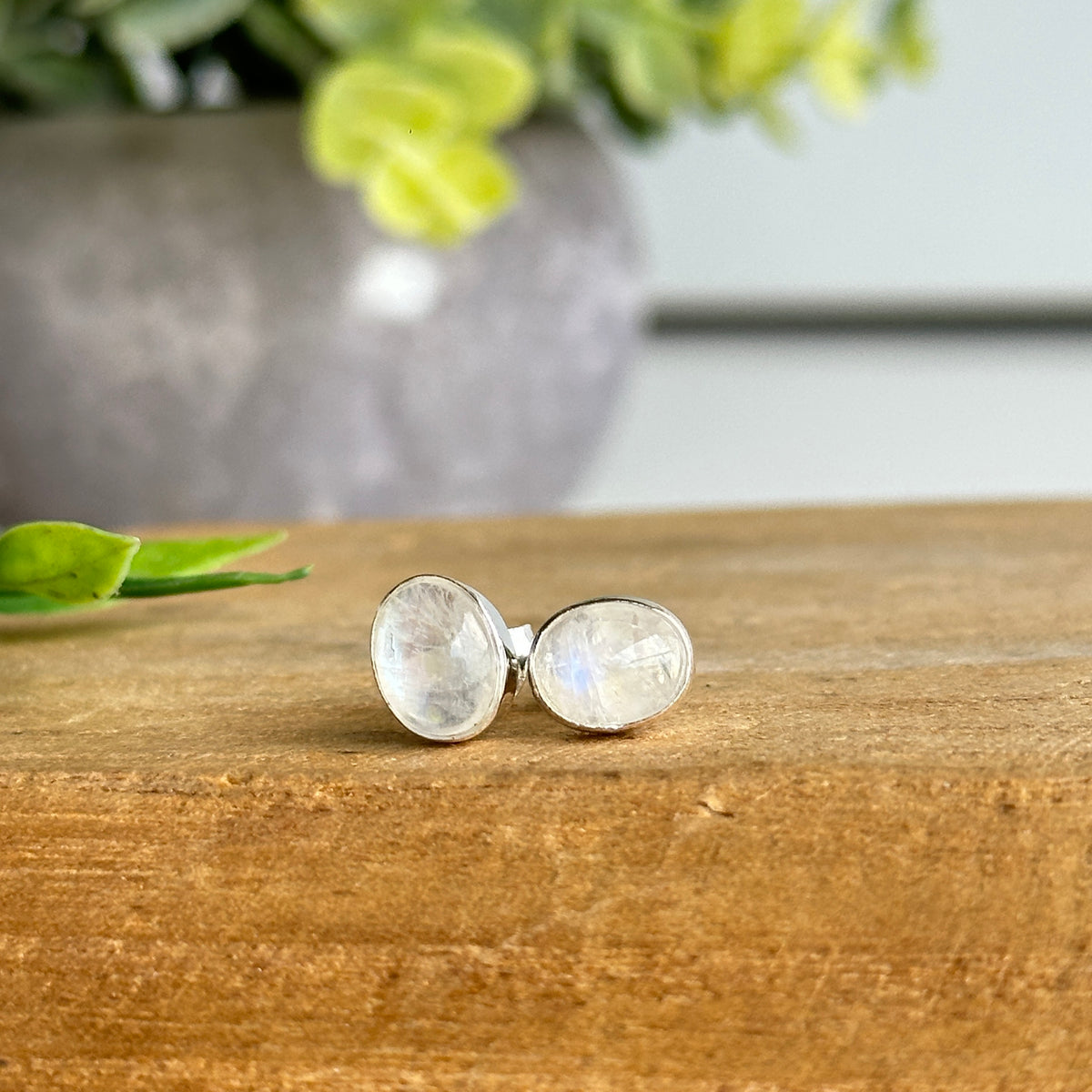 Moonstone Oval Earrings