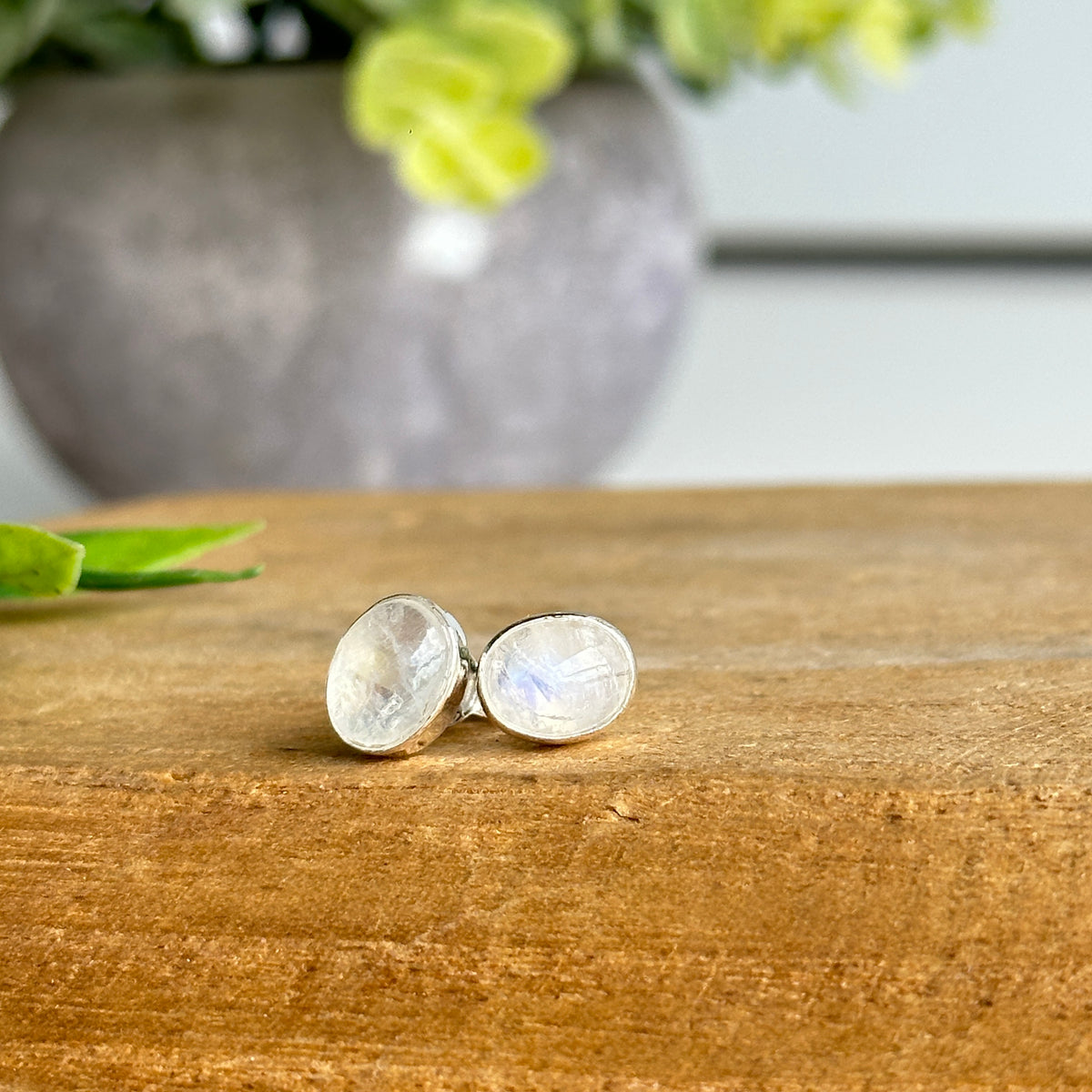 Moonstone Oval Earrings