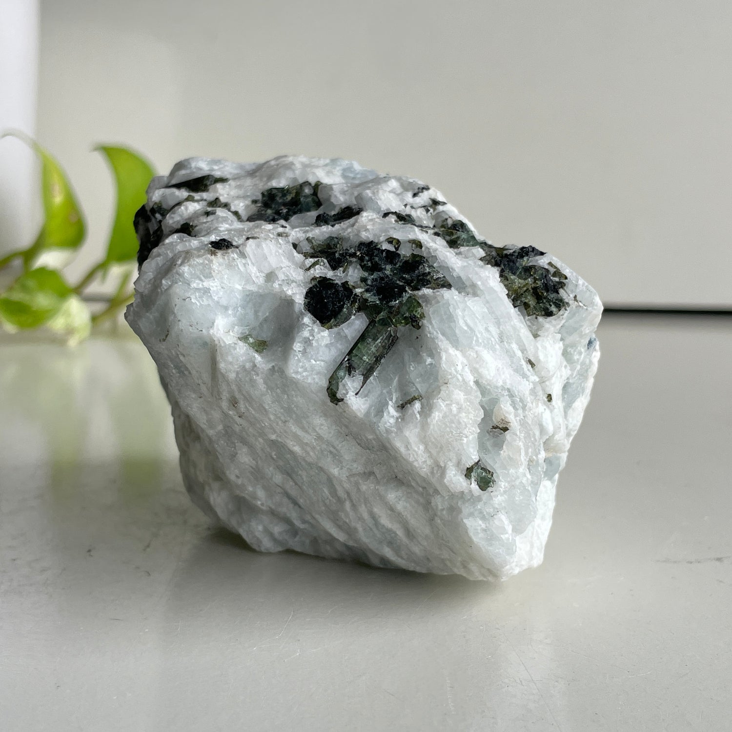 Albite With Green Tourmaline Pce 794g