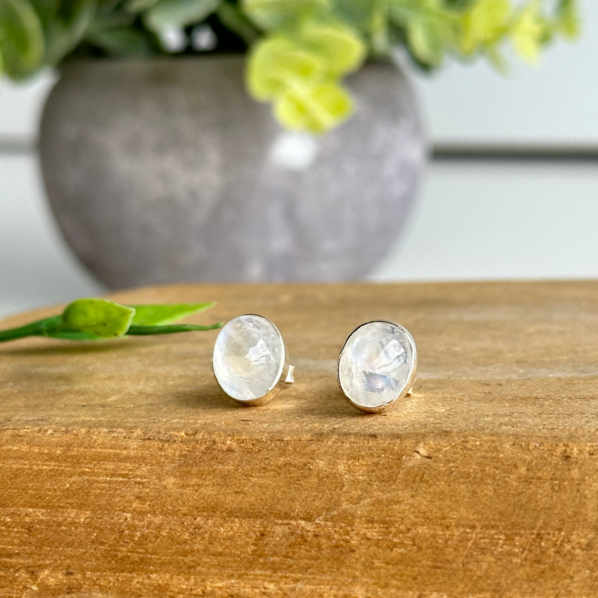 Moonstone Oval Earrings