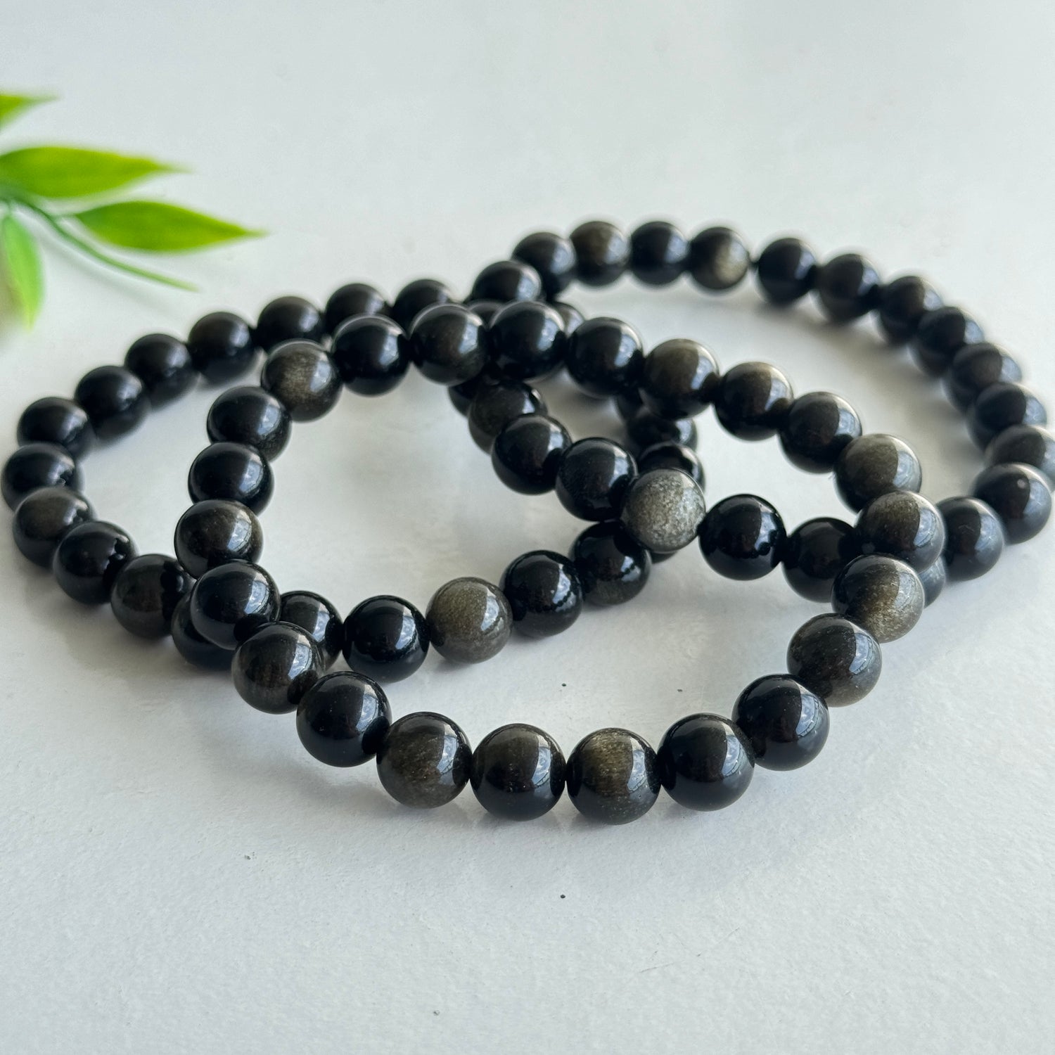 Goldsheen Obsidian Beaded Bracelet