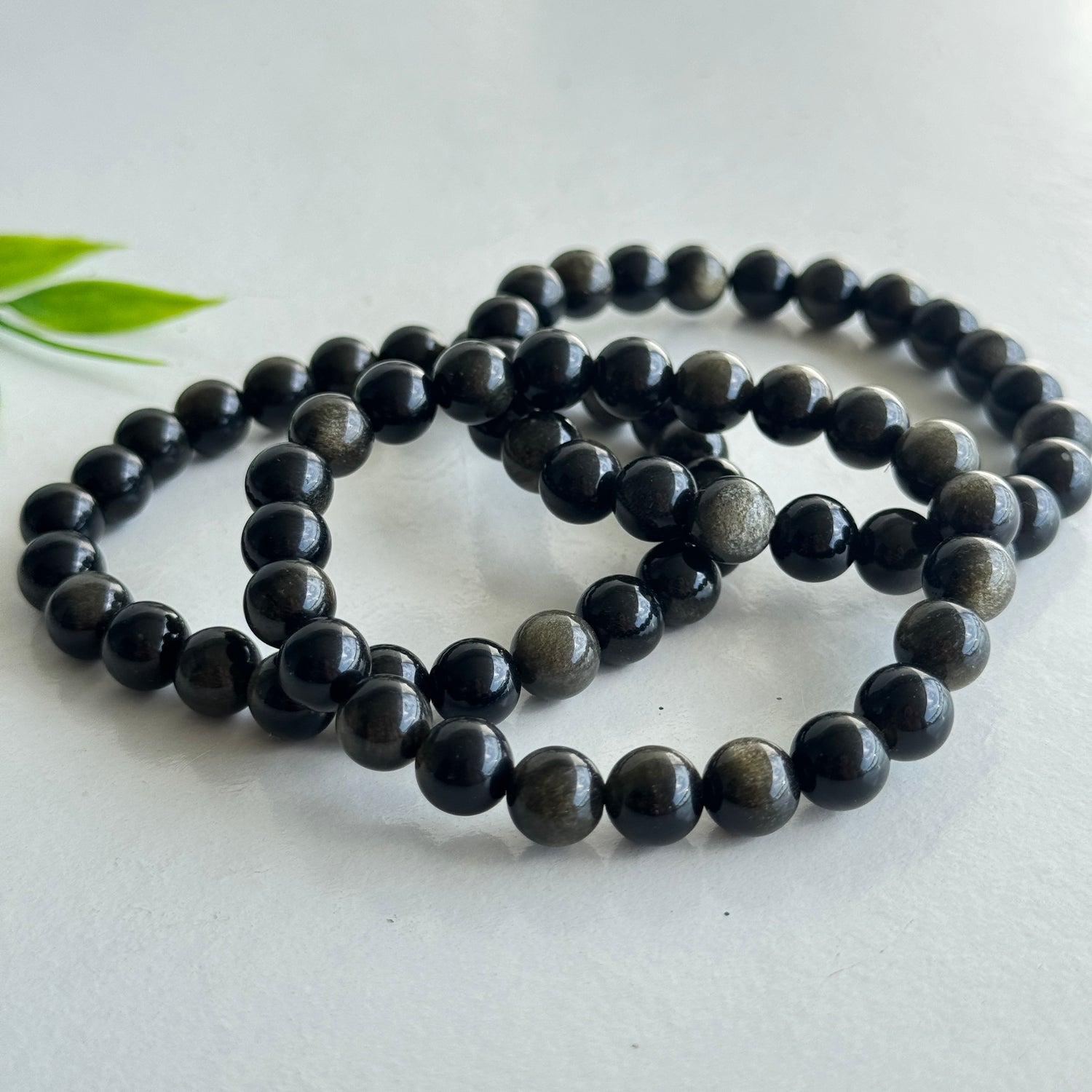 Goldsheen Obsidian Beaded Bracelet