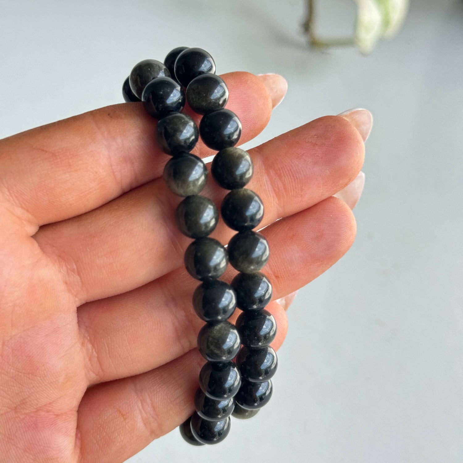 Goldsheen Obsidian Beaded Bracelet