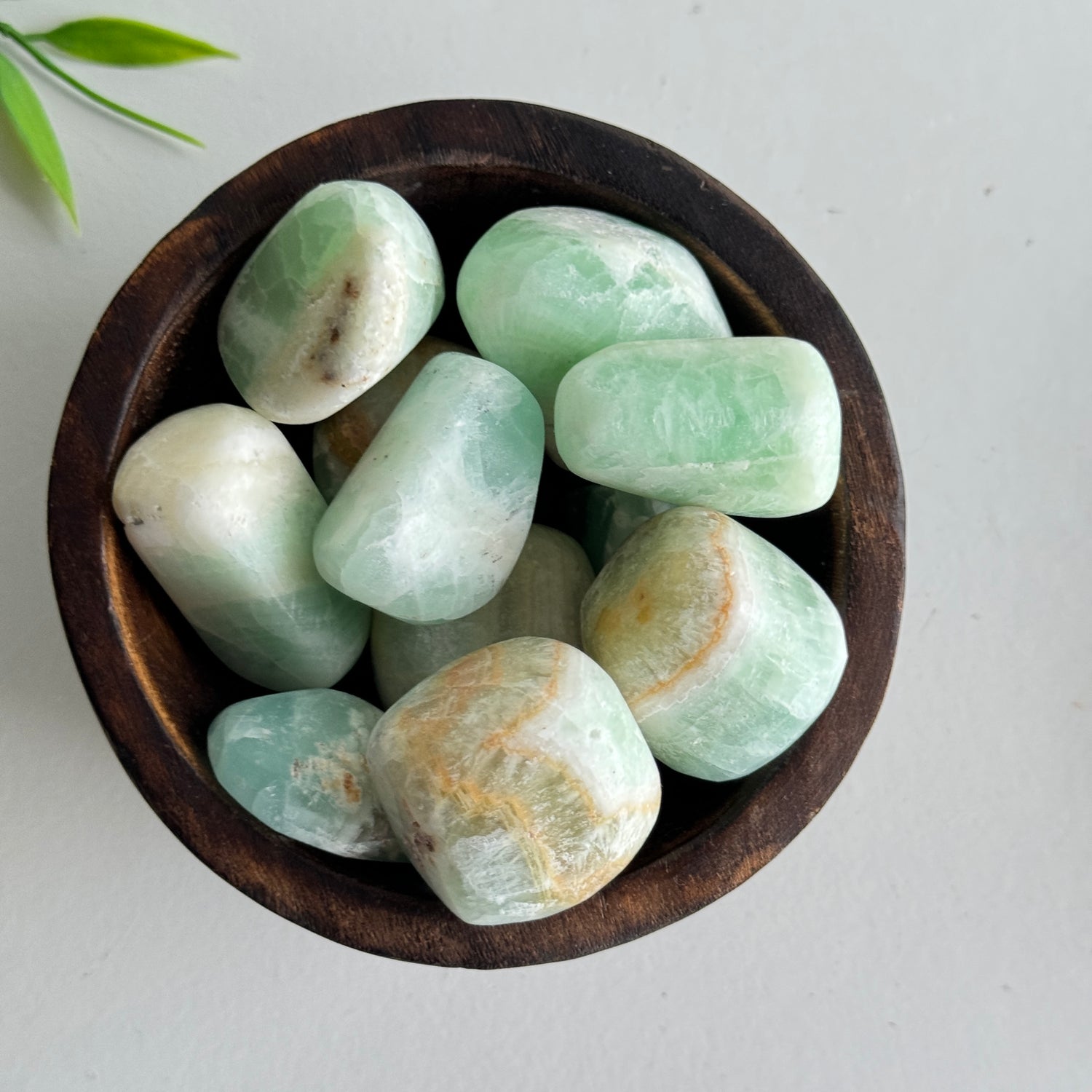 Green Calcite Tumbled