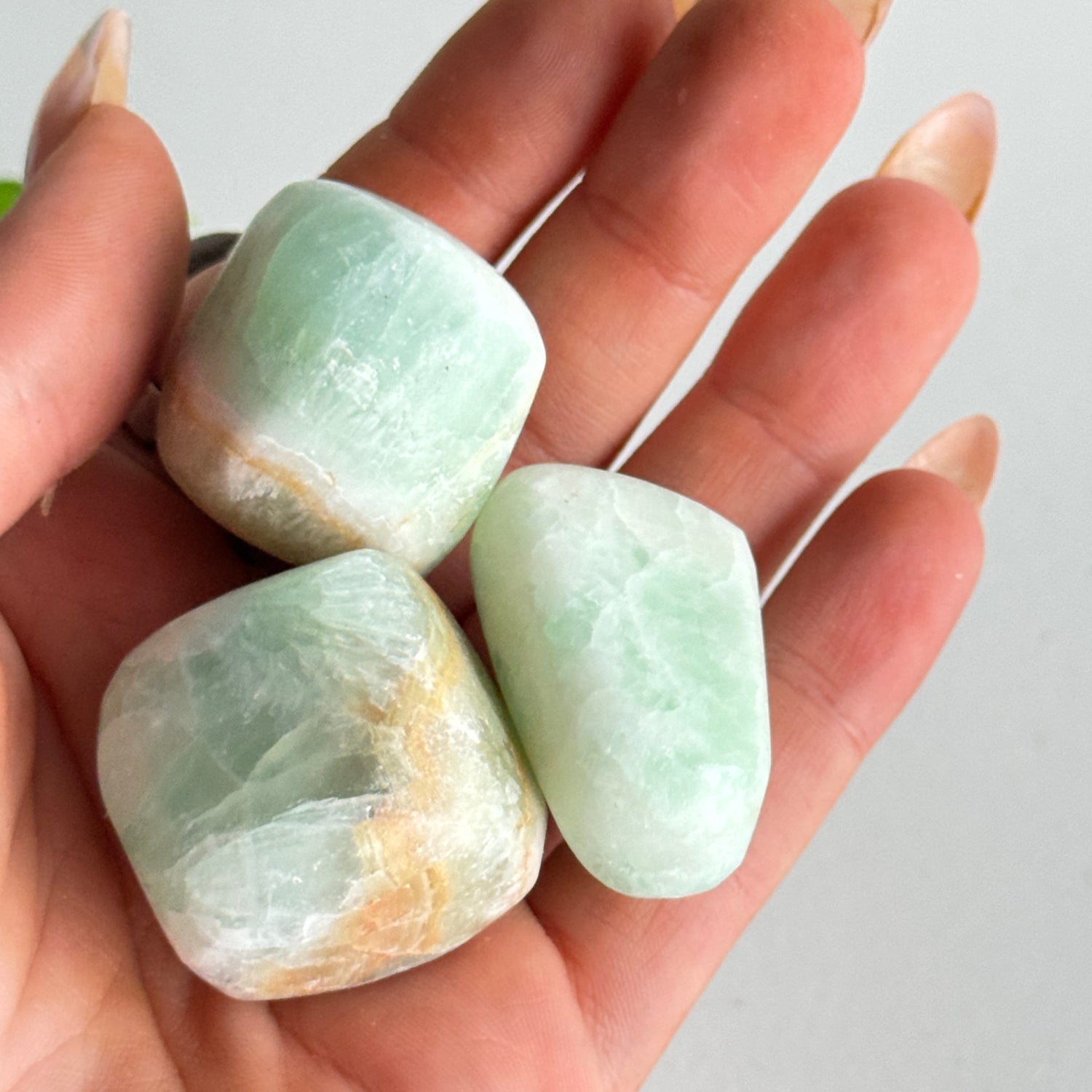 Green Calcite Tumbled