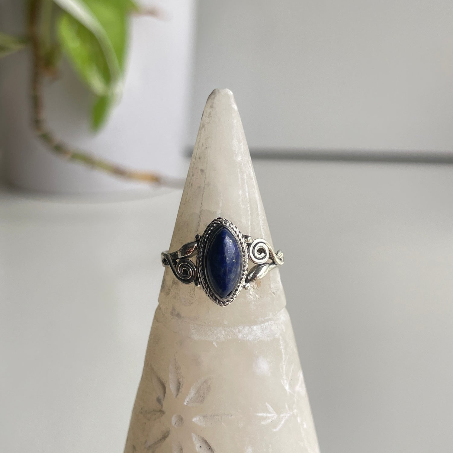 Lapis Lazuli Marquise Ring