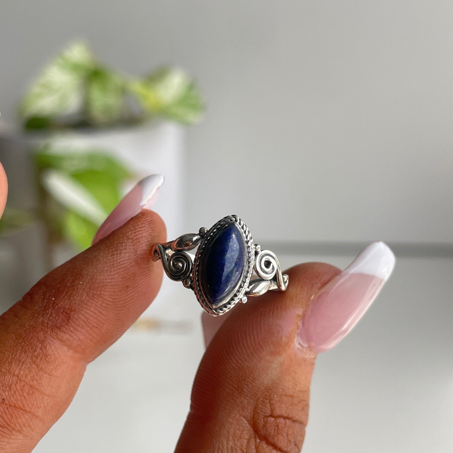 Lapis Lazuli Marquise Ring