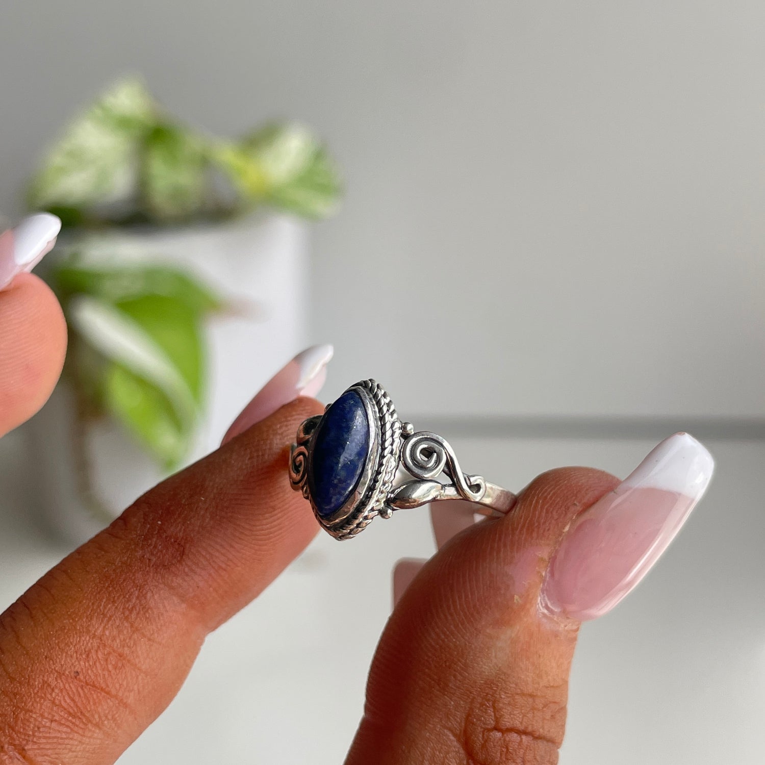 Lapis Lazuli Marquise Ring
