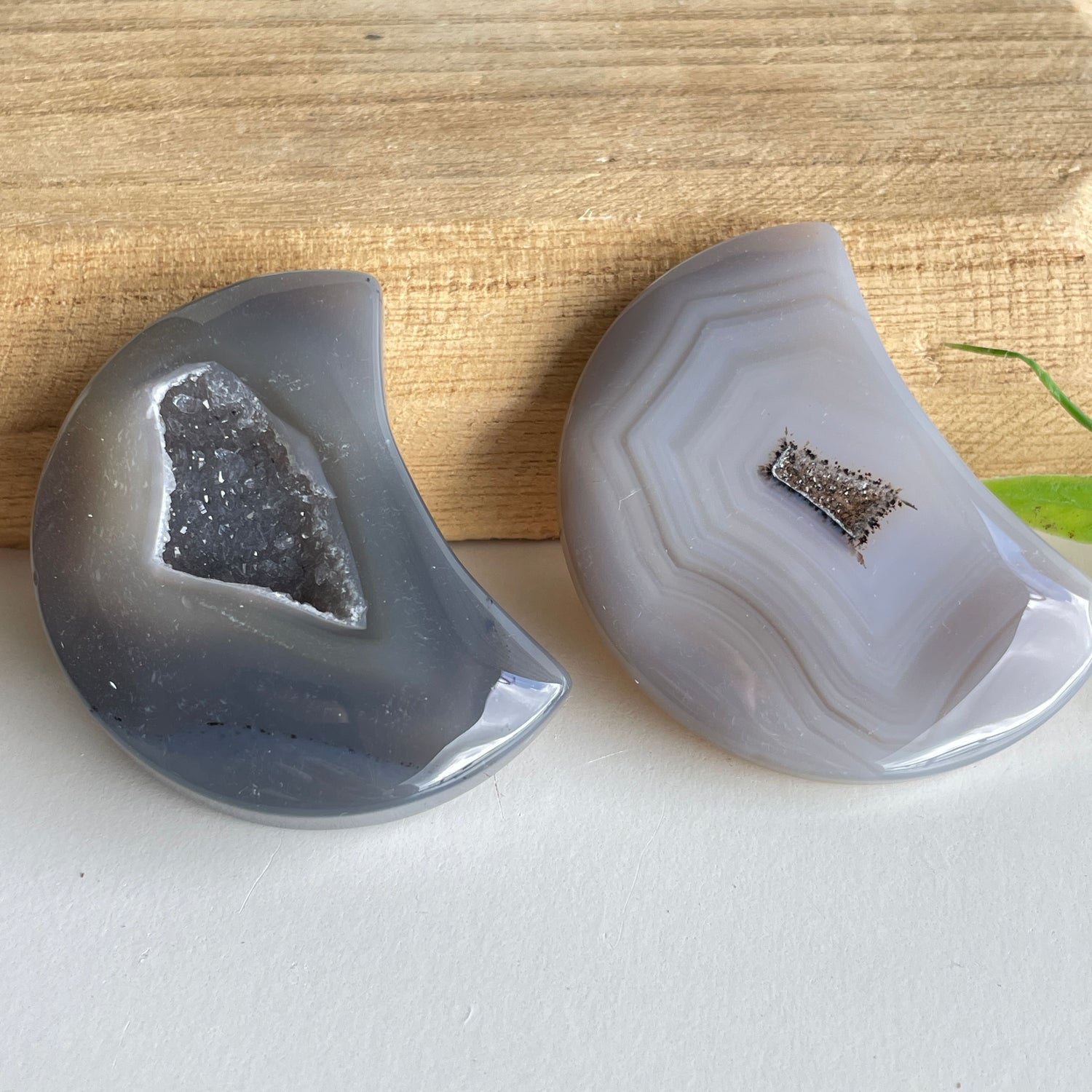 Druzy Agate Moon Small
