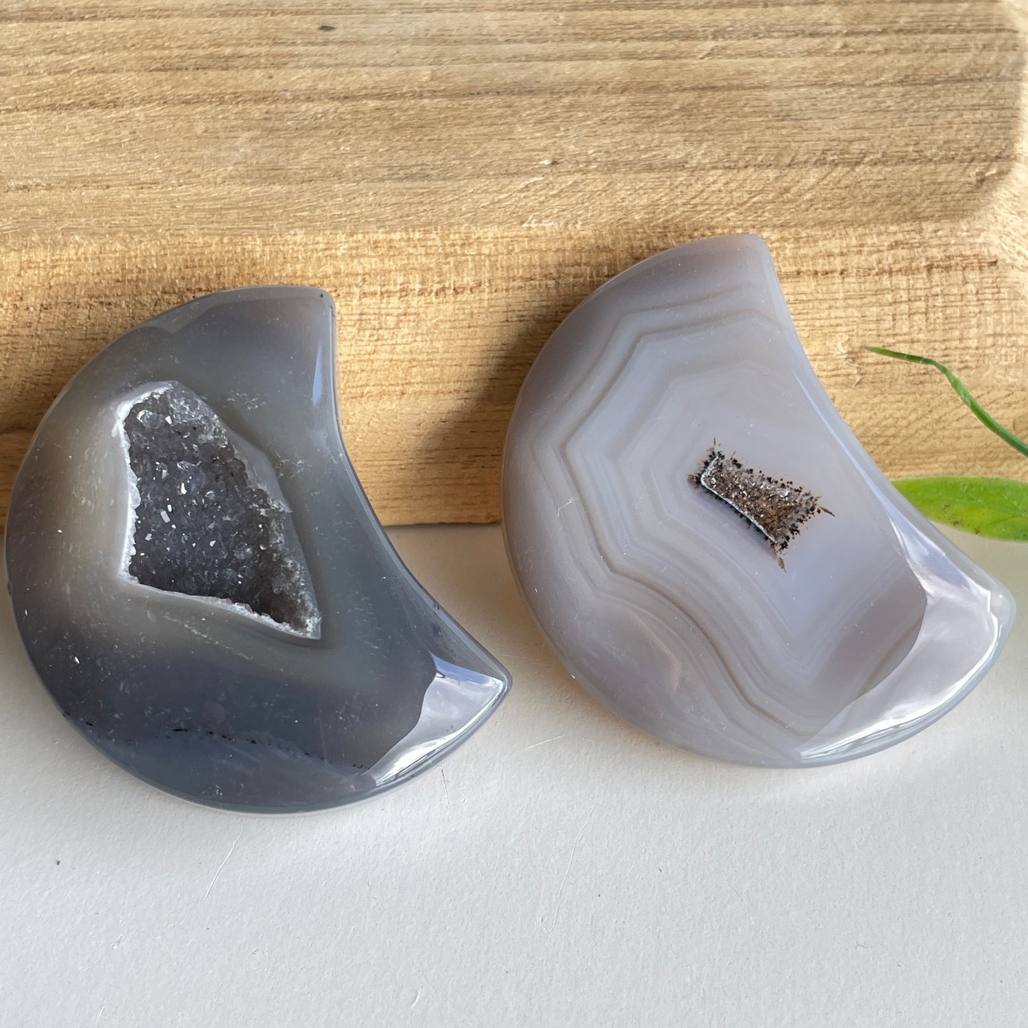 Druzy Agate Moon Small