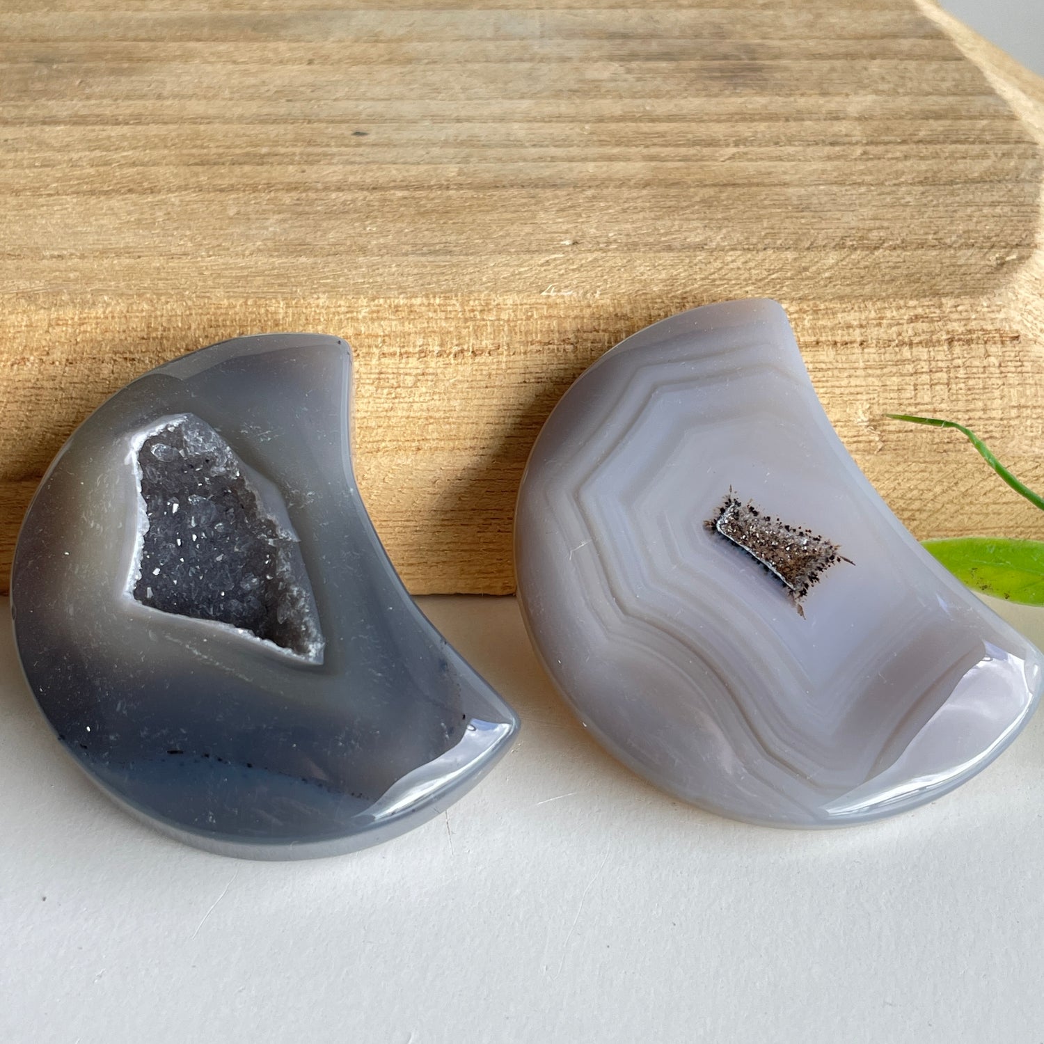 Druzy Agate Moon Small