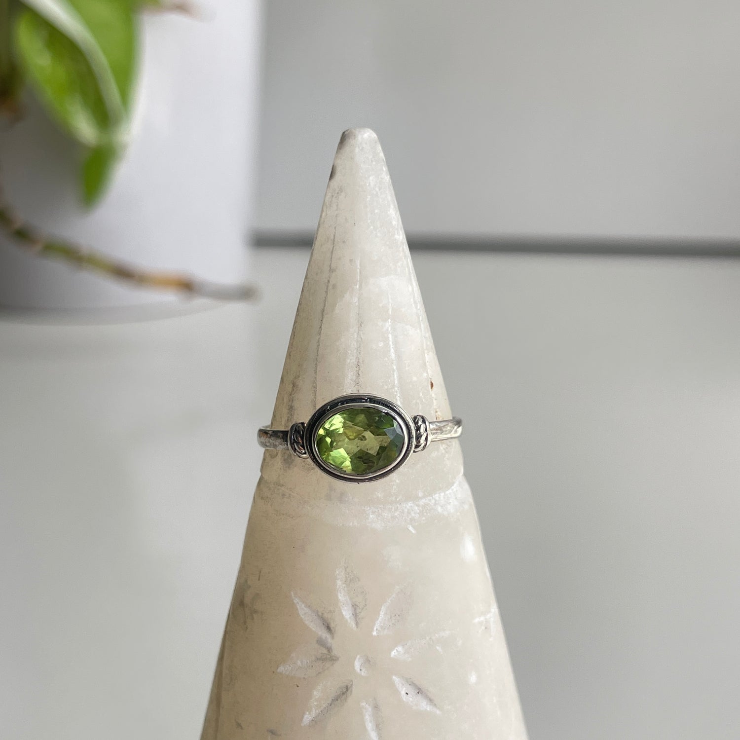Peridot Oval Ring
