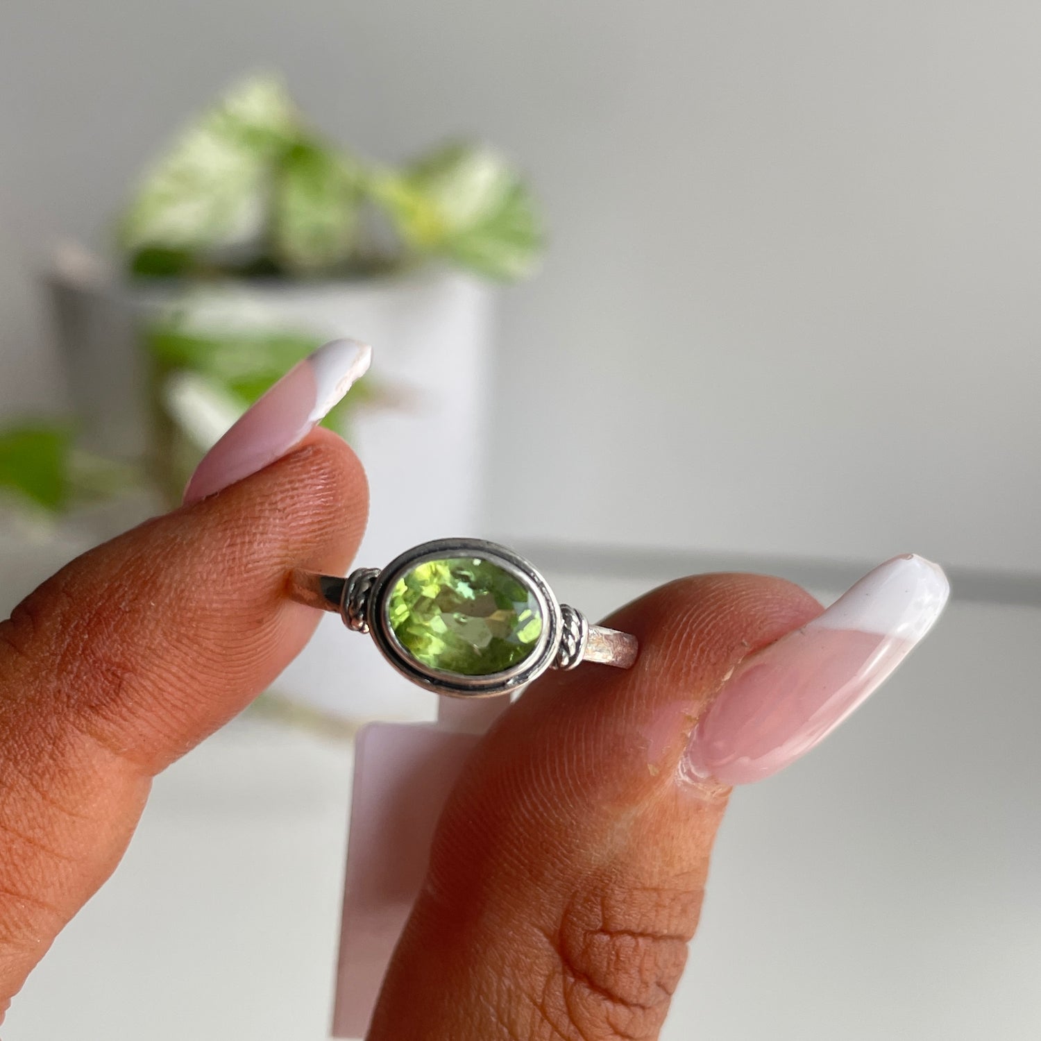 Peridot Oval Ring