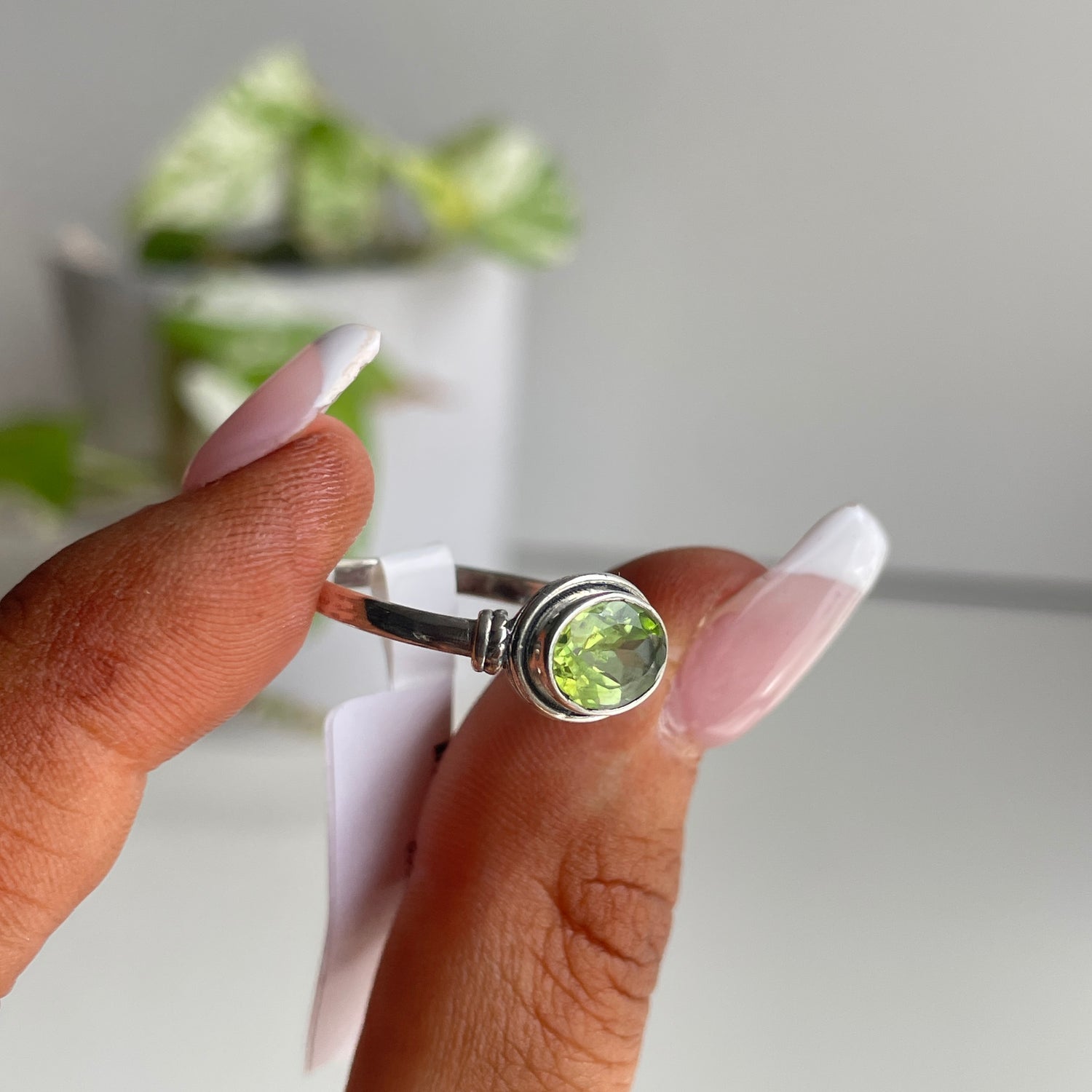 Peridot Oval Ring