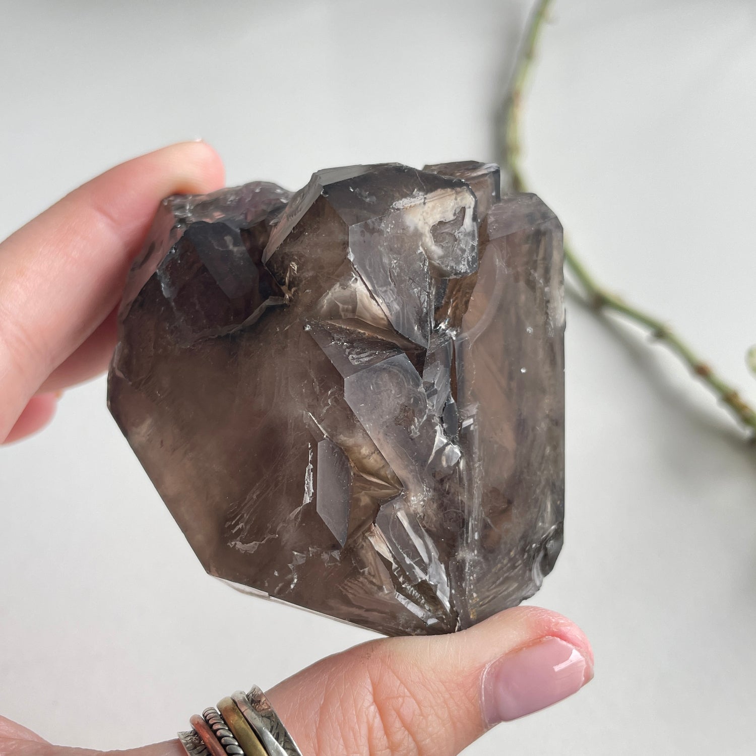 Amethyst & Smoky Quartz Elestial 200g