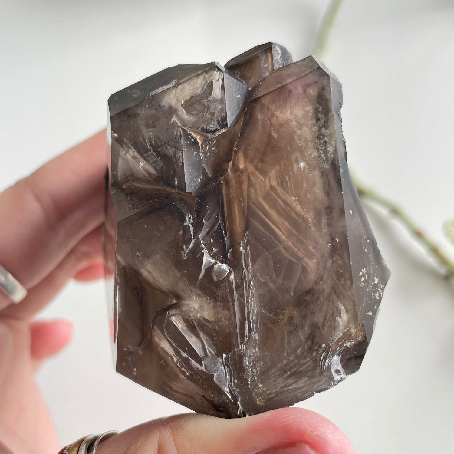 Amethyst & Smoky Quartz Elestial 200g