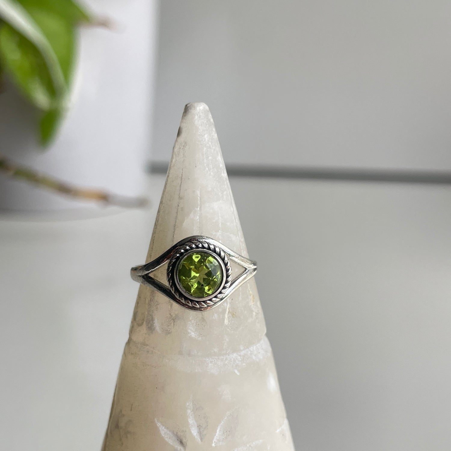Peridot Round Ring