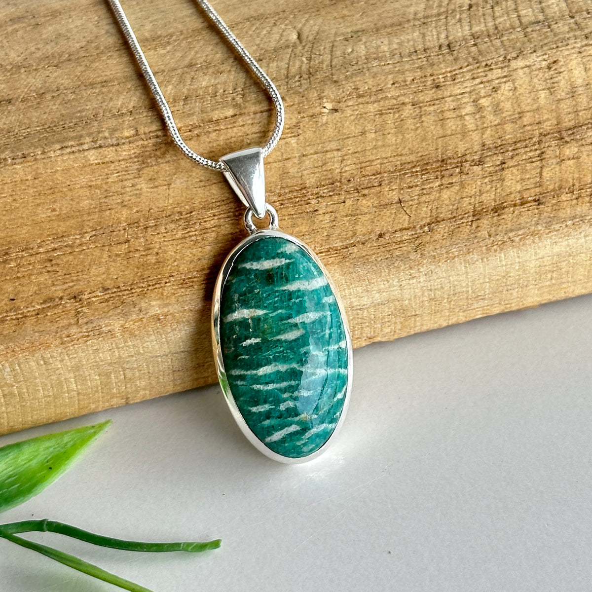 Amazonite Oval Pendant